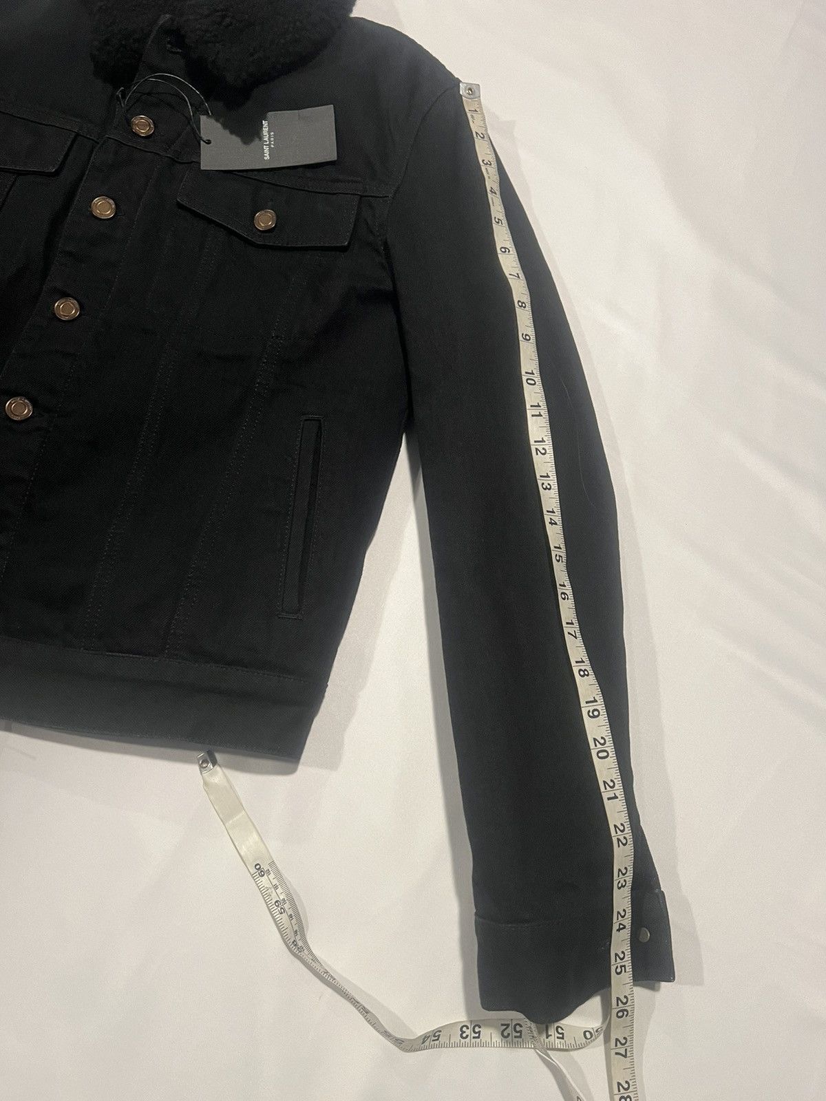 Saint Laurent Paris Saint Laurent men’s denim shearling jacket. M. $2500 Size US M / EU 48-50 / 2 - 7 Thumbnail
