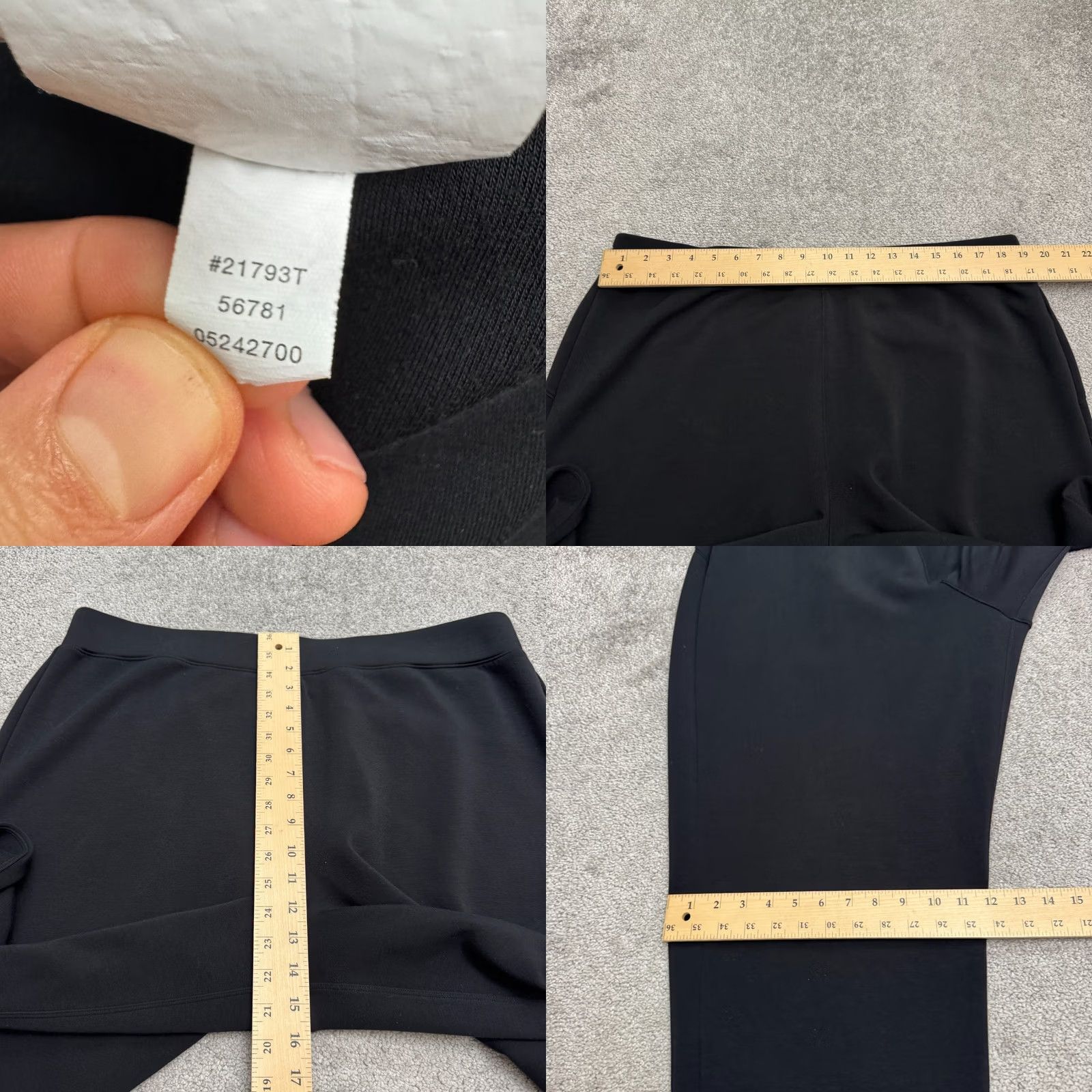 Spanx Spanx Pull On Tapered Leg Trouser Lounge Pants Womens 2X Long Black Stretch Size 40" / US 18 - 8 Thumbnail
