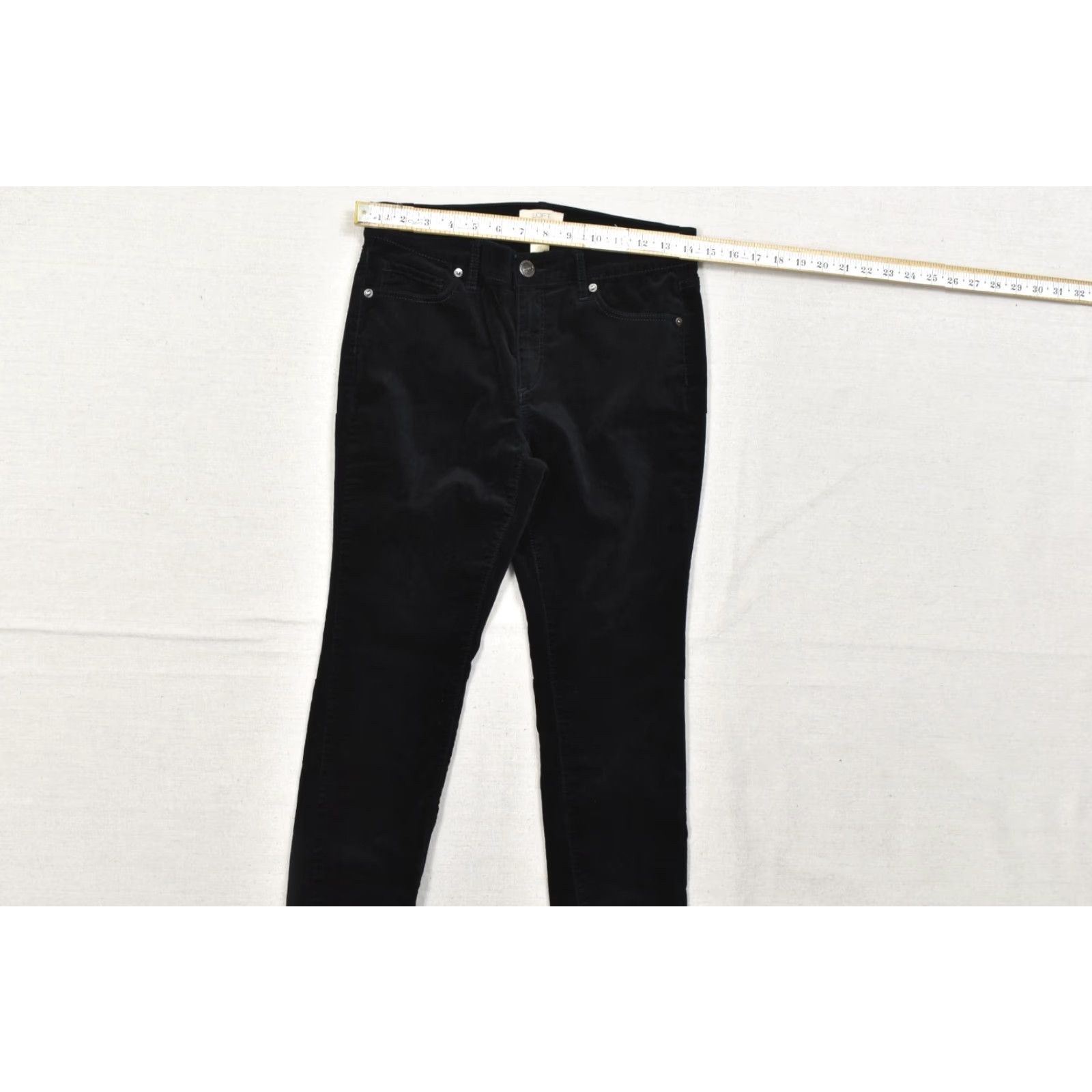 Loft LOFT Outlet Modern Skinny Corduroy Pants Women's 6P Petite Black Cotton Stretch Slim & Stretch Size 28" / US 6 / IT 42 - 3 Thumbnail