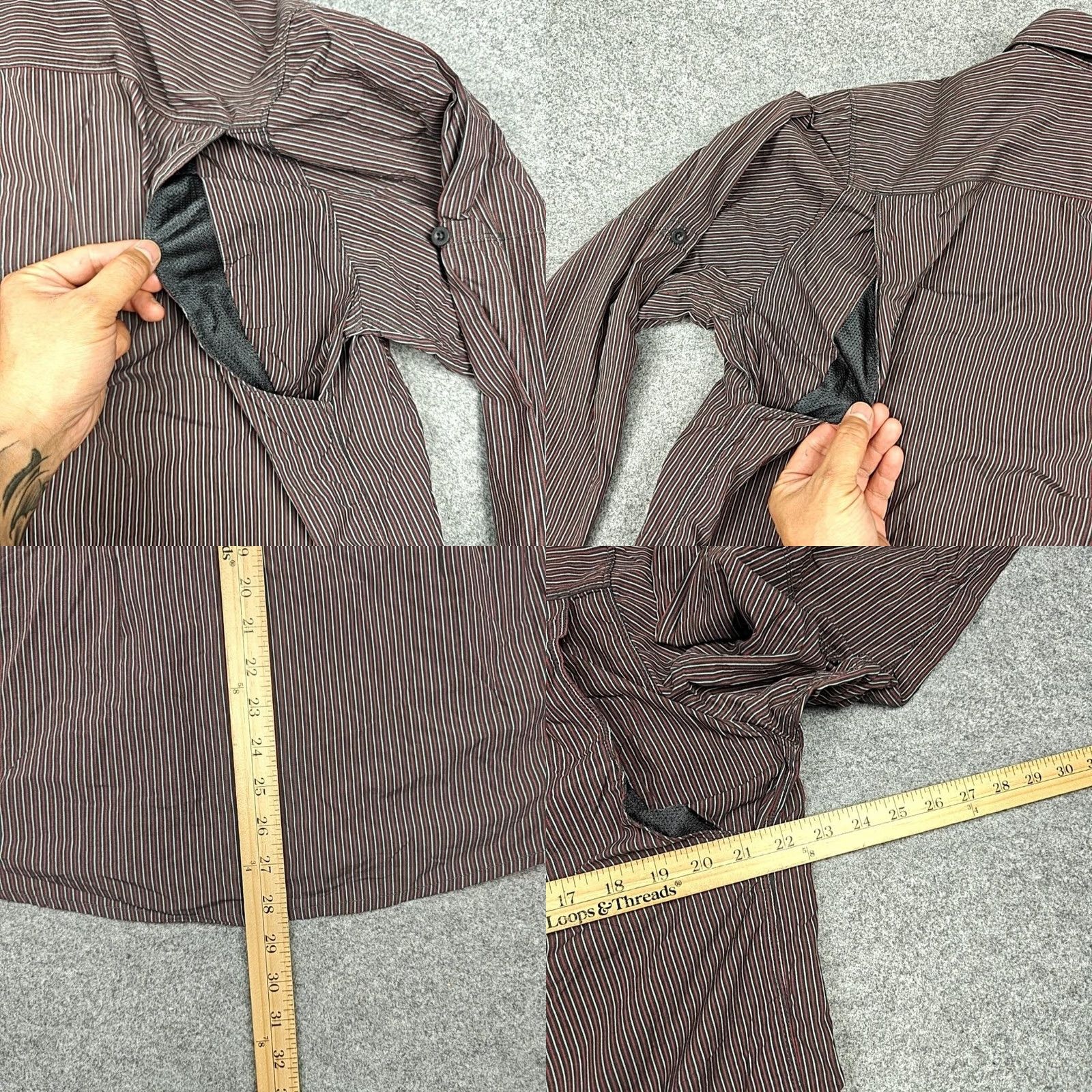 The North Face The North Face Shirt Mens M Brown Stripe Nylon Long Sleeve Button Up Casual Size US M / EU 48-50 / 2 - 8 Thumbnail