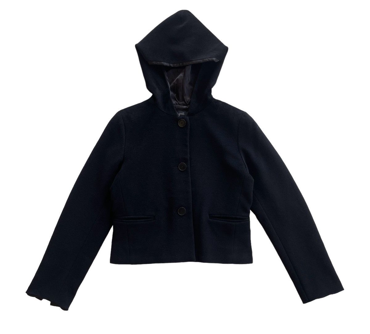 agnes b. Agnes.B Angora Cropped Hoodie Jacket Size XS / US 0-2 / IT 36-38 - 7 Thumbnail