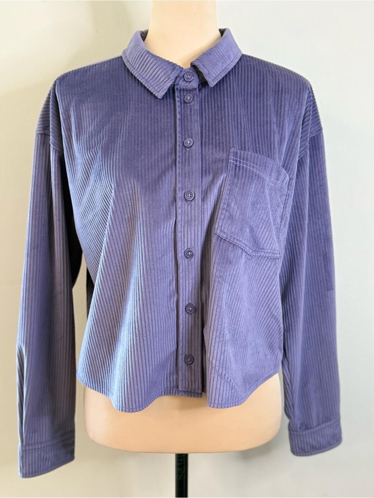Other True Craft purple cropped corduroy jacket button up SZ M Size M / US 6-8 / IT 42-44 - 1 Thumbnail