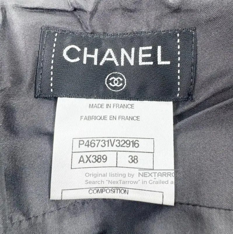 Chanel Chanel Gray Cotton Skirt for Women . Size 35" - 3 Thumbnail
