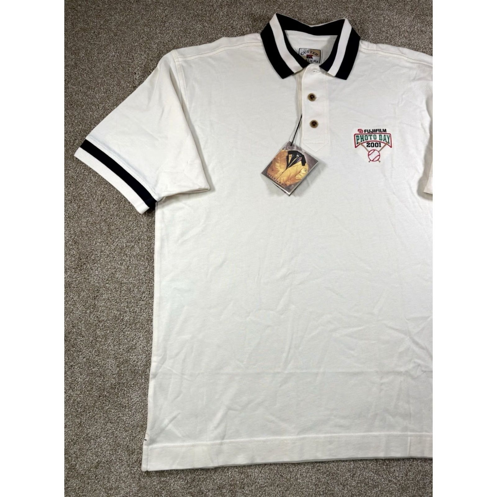 Cutter & Buck VINTAGE Cutter & Buck Golf Polo Shirt FujiFilm Photo Day 2001 • Men’s Size Large Mens Polo White Cotton Blended Fabric Embroidered Logo Size US L / EU 52-54 / 3 - 4 Thumbnail