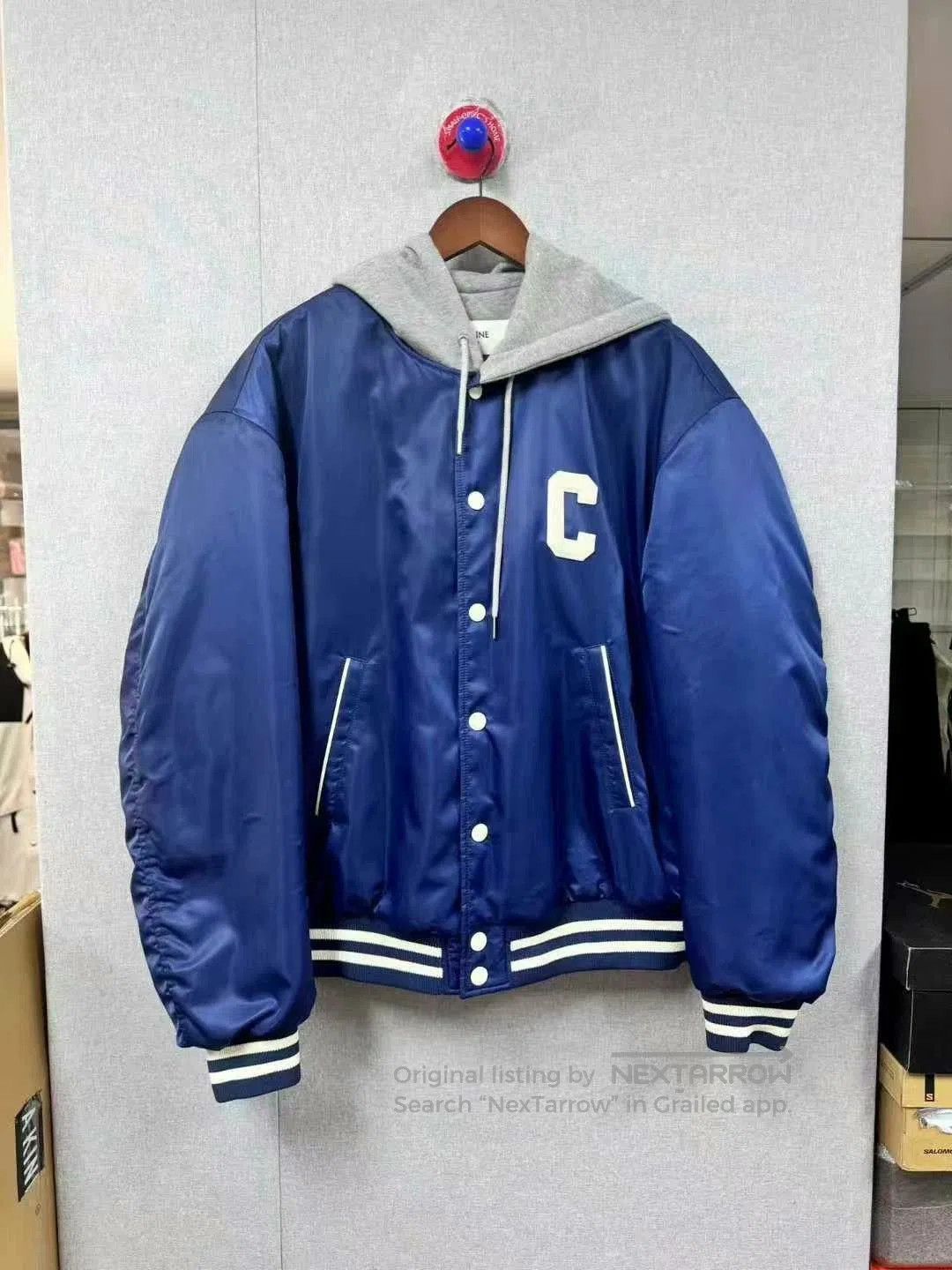 Celine celine deep blue faux layered baseball jacket. Size US L / EU 52-54 / 3 - 1 Thumbnail