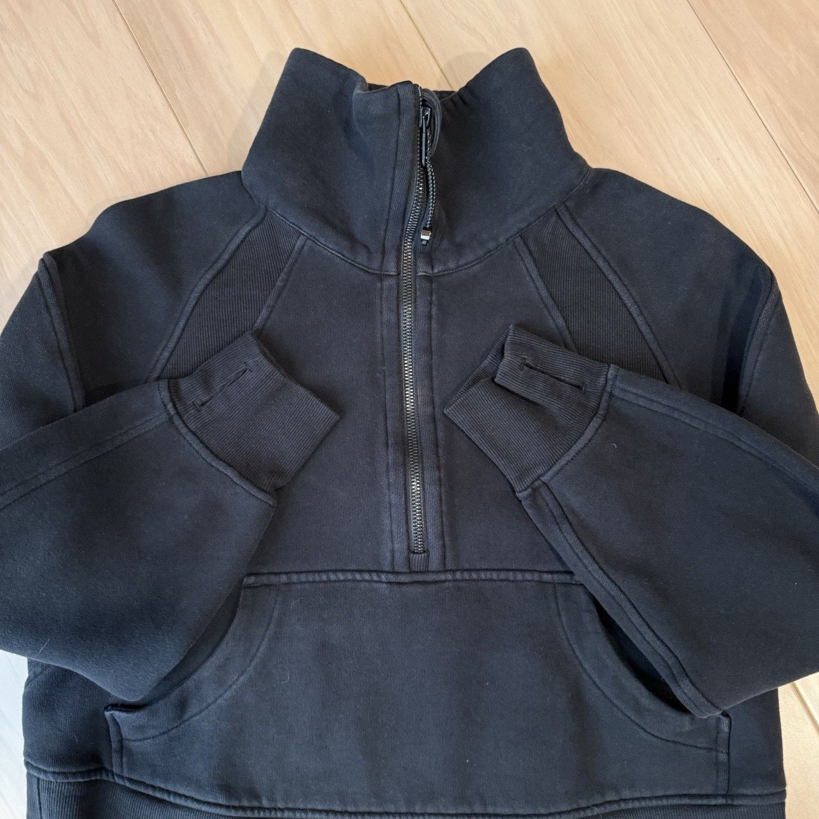 Lululemon Lululemon Scuba Funnel Neck Half Zip Pullover S Black Fleece Size S / US 4 / IT 40 - 5 Thumbnail