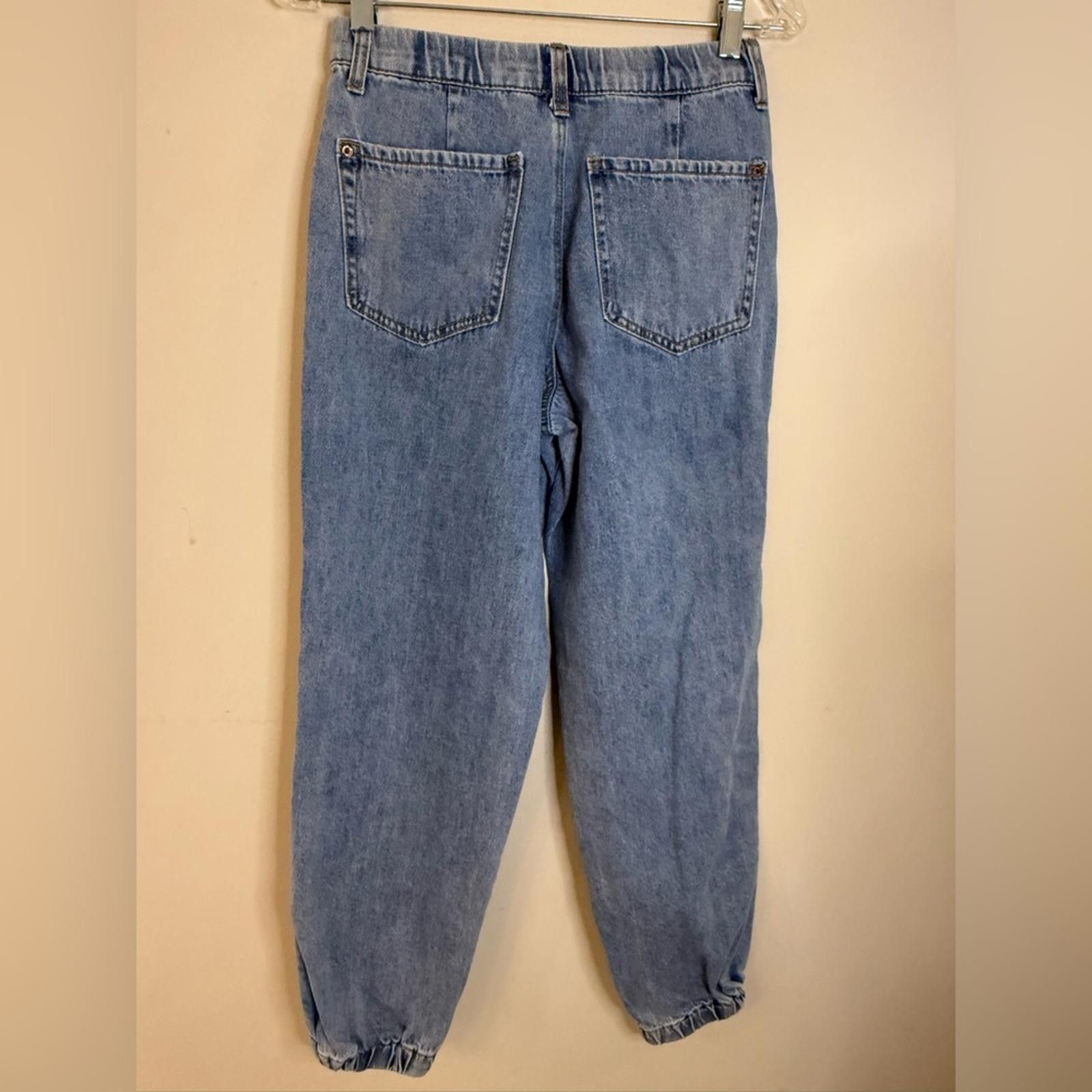 Forever 21 Forever 21 retro light wash elastic ankle denim jeans SZ SM Size 28" / US 6 / IT 42 - 2 Thumbnail