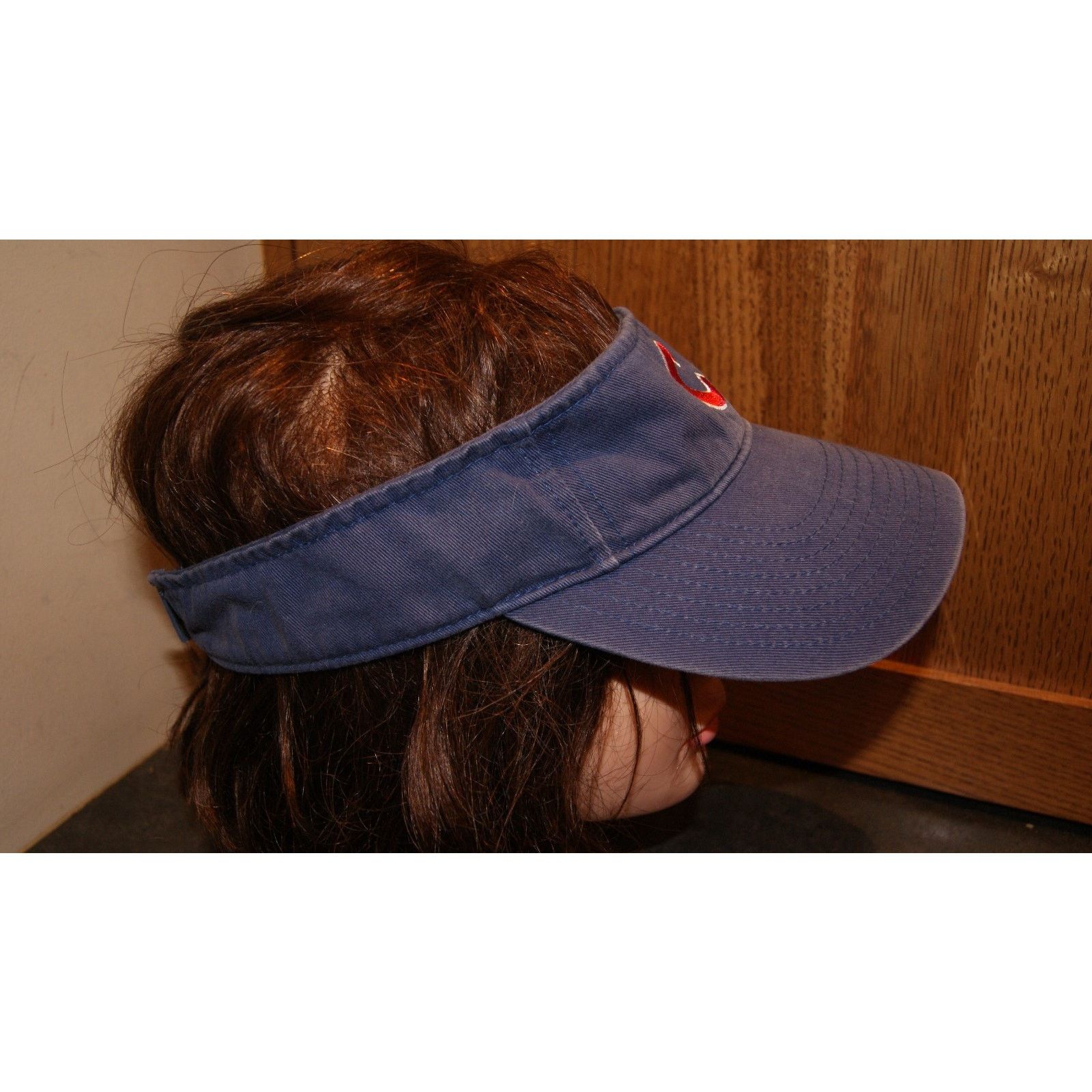 Vintage VTG Chicago Cubs Visor Hat Cap Blue Twins Enterprise OSFA Size ONE SIZE - 3 Thumbnail