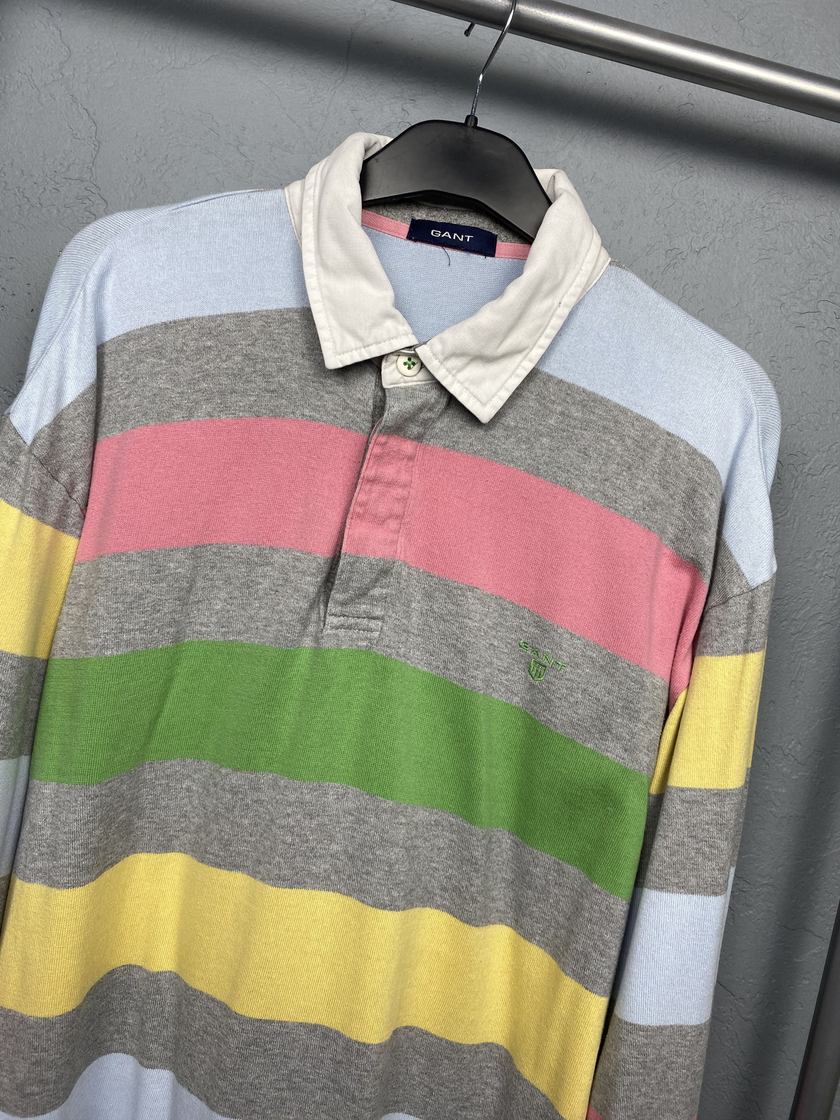 Gant Gant Vintage Mens Rugby Long Sleeve Polo Shirt Size US XXL / EU 58 / 5 - 2 Thumbnail