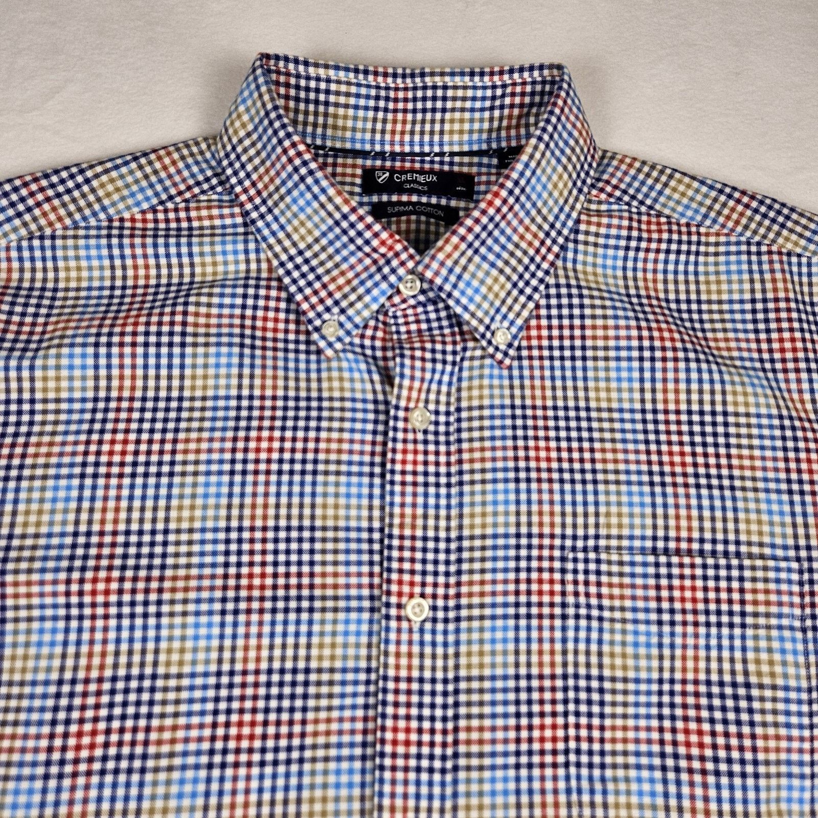 Cremieux Cremieux Supima Cotton Button Down Shirt Size US XL / EU 56 / 4 - 1 Thumbnail