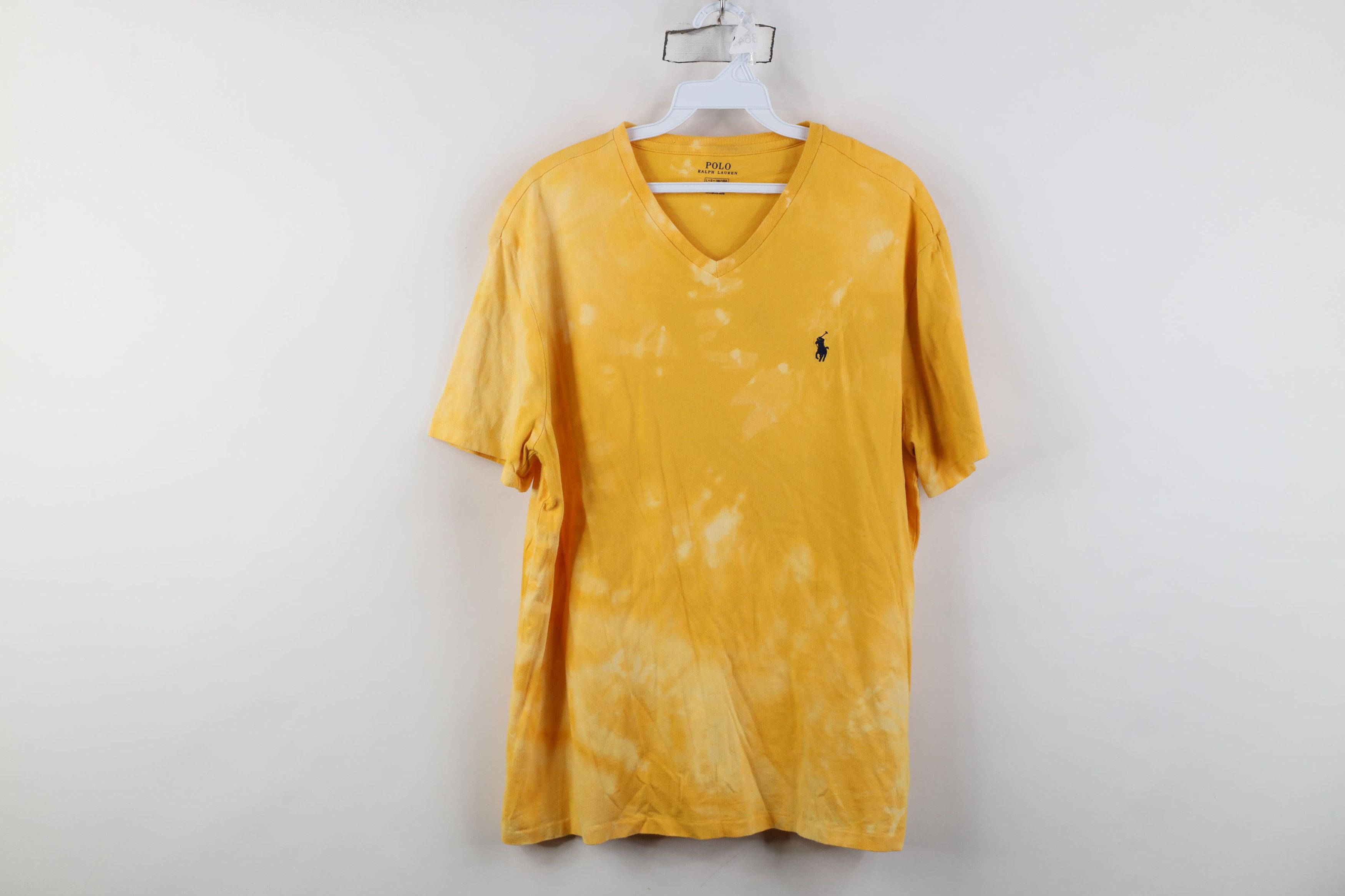 Polo Ralph Lauren Vintage Y2K Ralph Lauren Short Sleeve V-Neck T-Shirt Yellow Size US L / EU 52-54 / 3 - 1 Thumbnail