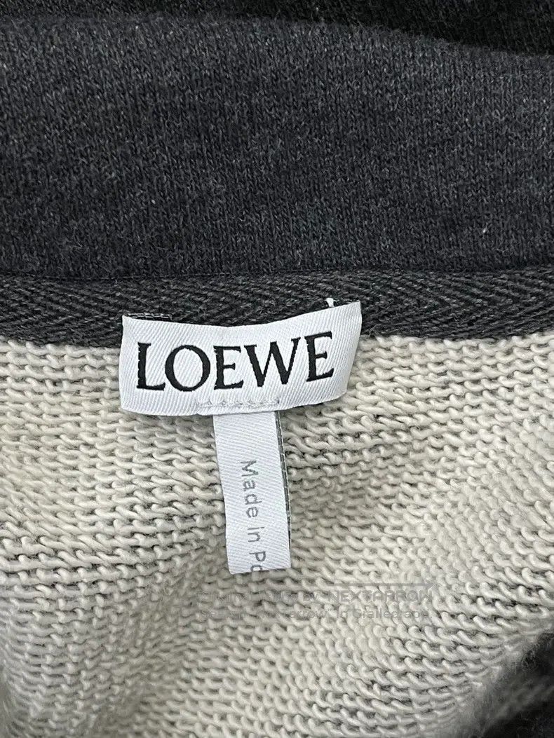 Loewe Loewe Black and Grey Leather Logo Hoodie Size S / US 4 / IT 40 - 3 Thumbnail
