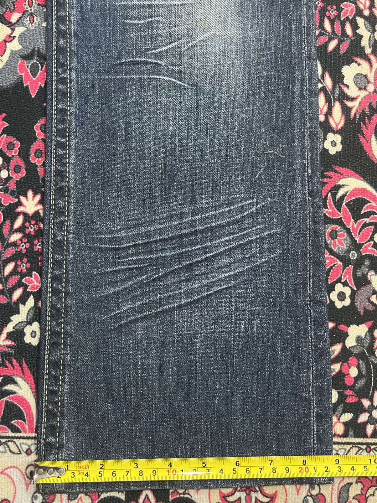 Ed Hardy Vintage Japanese Brand Amarantine Blue Washed Whisker Jeans Size US 34 / EU 50 - 17 Thumbnail