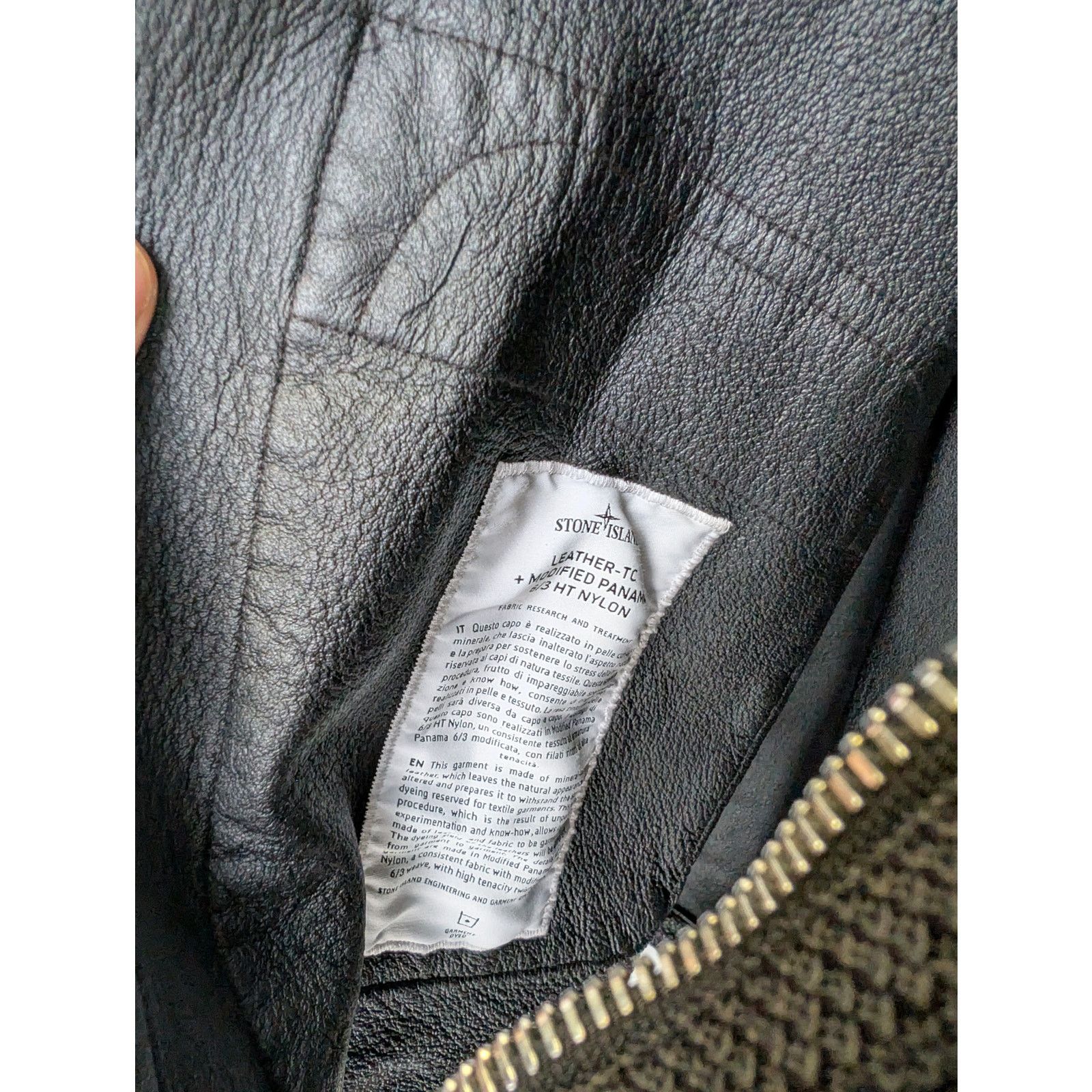 Stone Island o1rshd1 Real Leather Blouson Jacket in Dark Brown Size US L / EU 52-54 / 3 - 9 Thumbnail