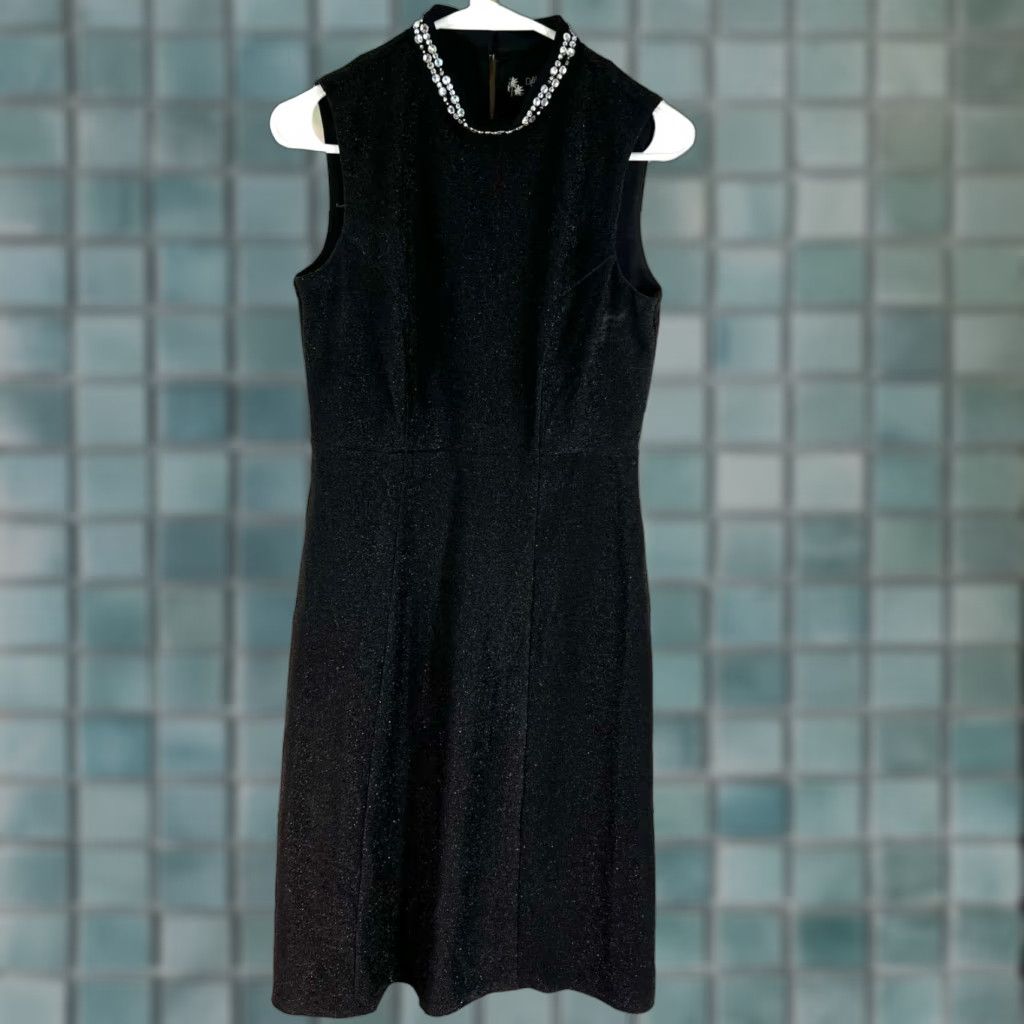 Vintage California Dress Women Sleeveless Jeweled Black Sheath Size 6 Formal Cocktail Womens Size M / US 6-8 / IT 42-44 - 1 Thumbnail