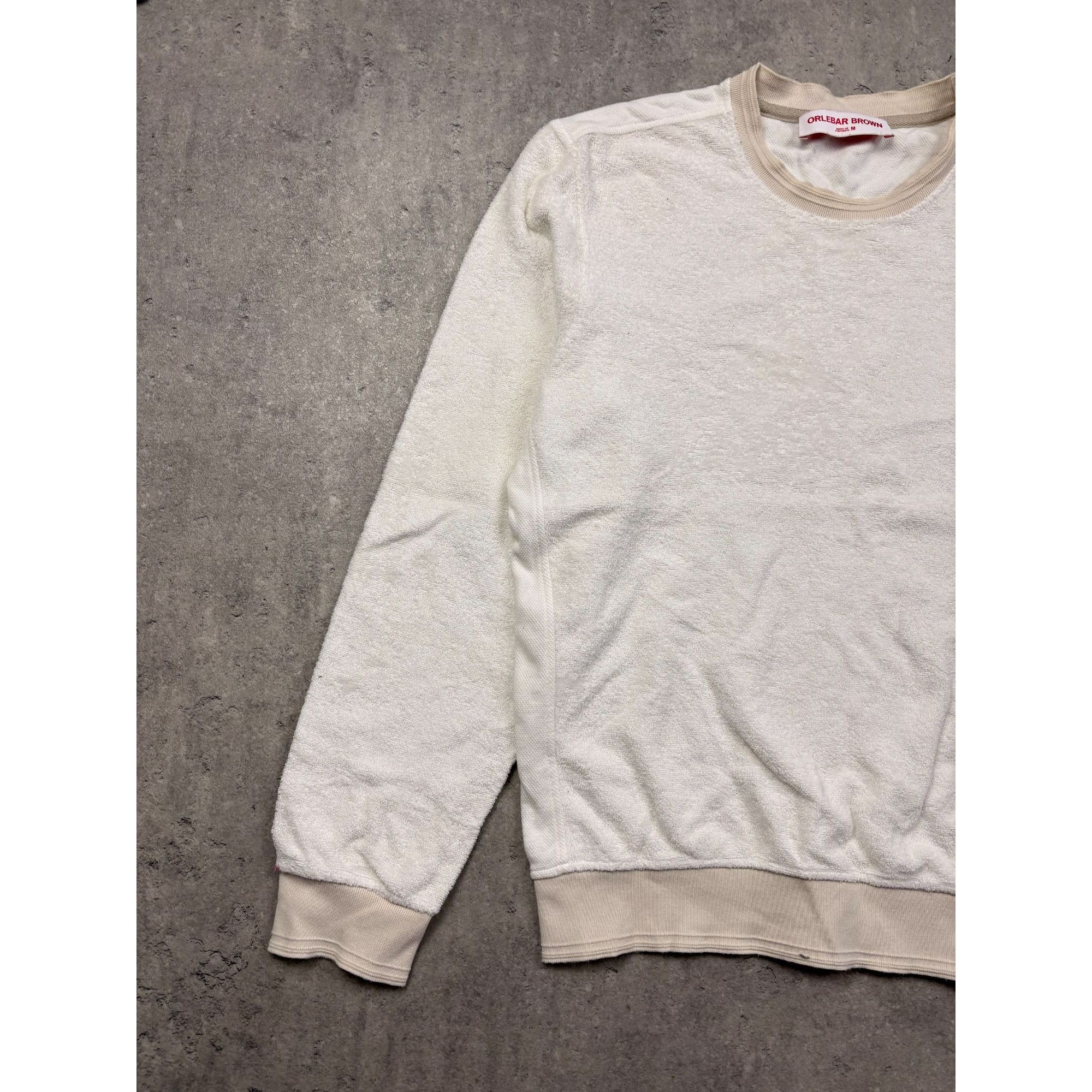 Orlebar Brown ORLEBAR BROWN Cream Terry Cloth Sweatshirt Size M Made in Po Size US M / EU 48-50 / 2 - 3 Thumbnail