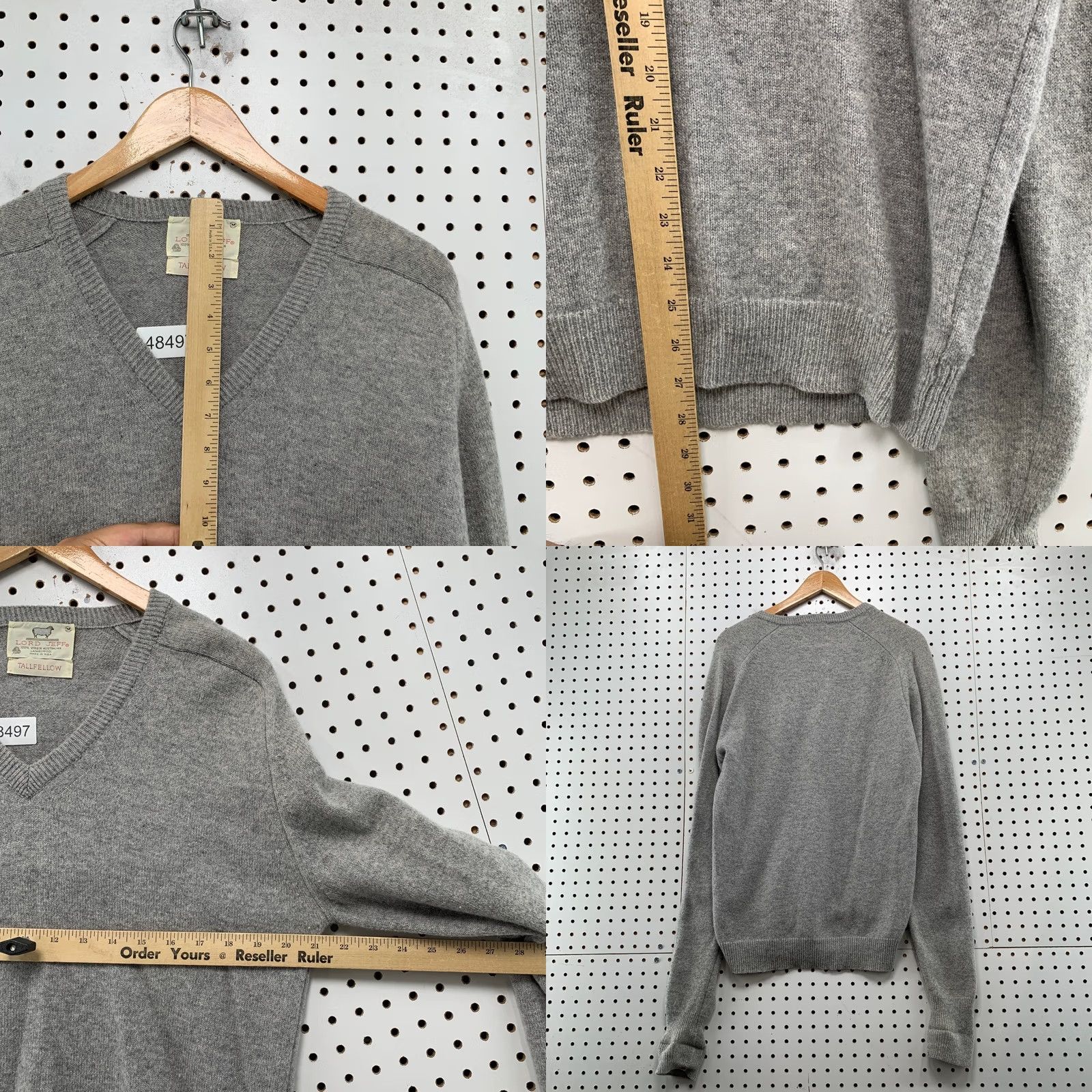 Vintage Vintage Lord Jeff Sweater Mens Medium Gray 80s Tallfellow Lambswool Pullover Size US M / EU 48-50 / 2 - 8 Thumbnail