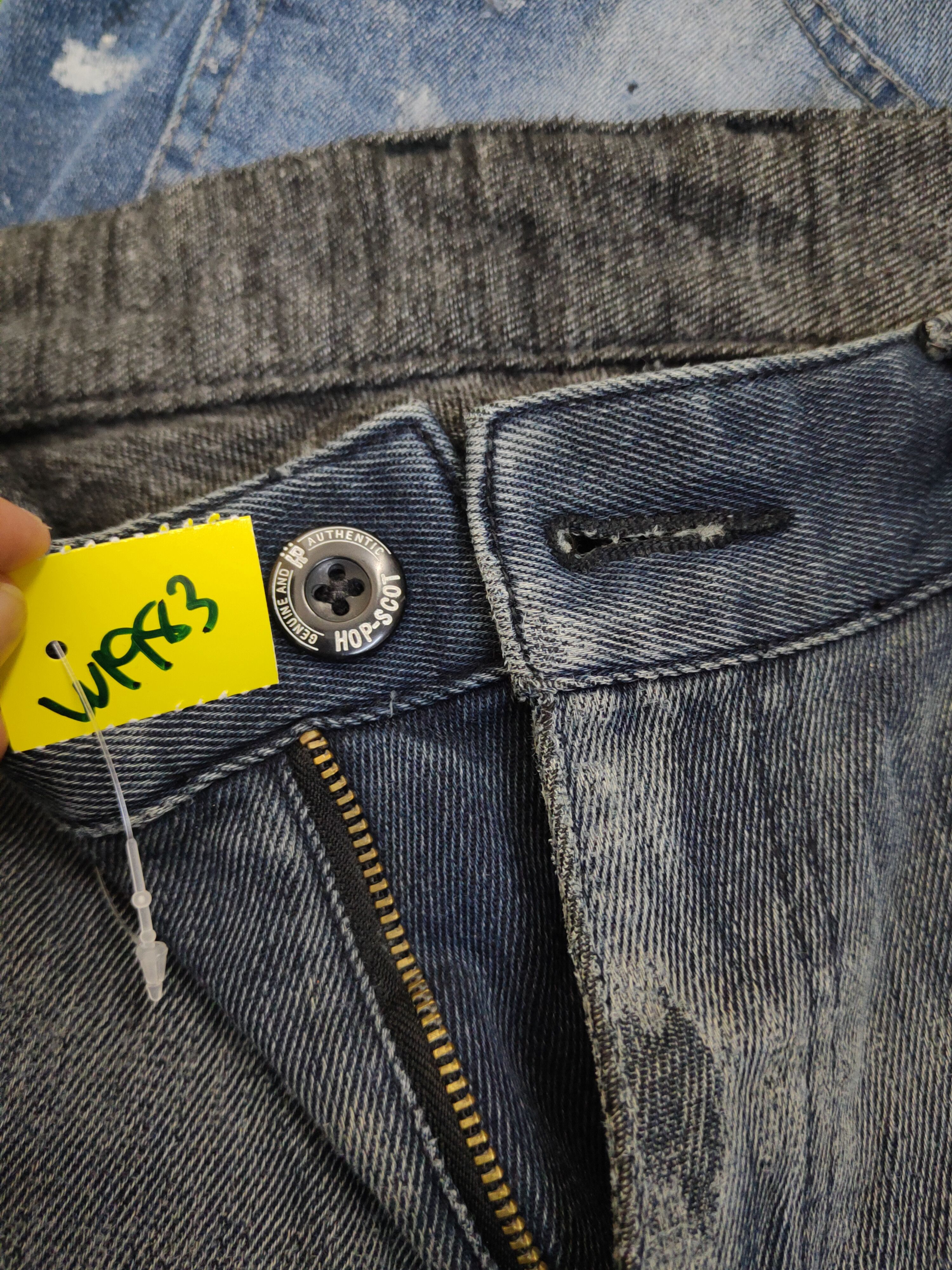 Japanese Brand Hop-Scot Dark Blue Faded Distressed Ripped Jeans #W1983 Size US 30 / EU 46 - 15 Thumbnail