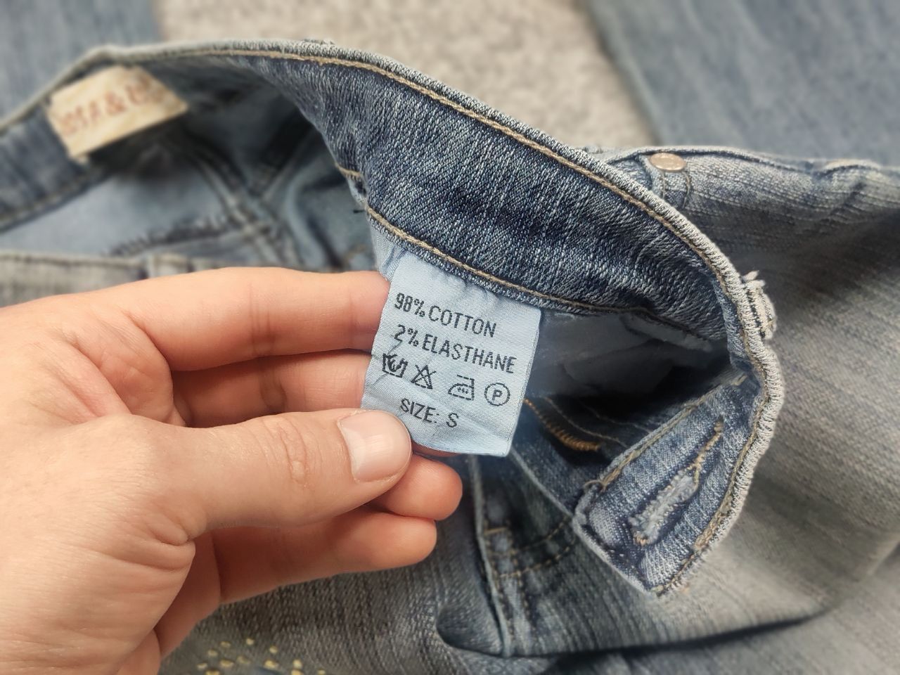 If Six Was Nine Rosa & Rose vintage Y2K Style Faded denim Flared Jeans LGB Size 28" / US 6 / IT 42 - 17 Thumbnail
