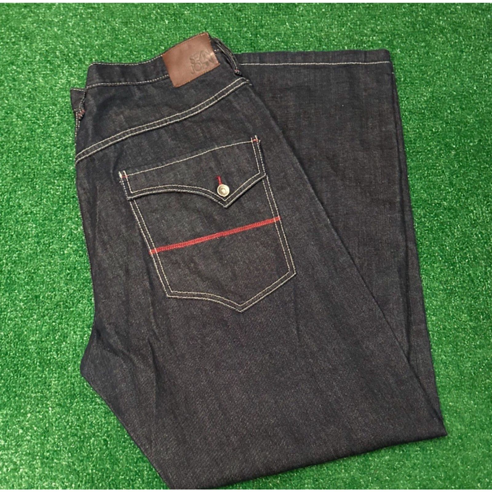Sean John VINTAGE Sean John Jeans Baggy Hip Hop Skater Punk Grunge VTG Mens 42 Jeans 42x34 Dark Blue Size US 42 / EU 58 - 5 Thumbnail