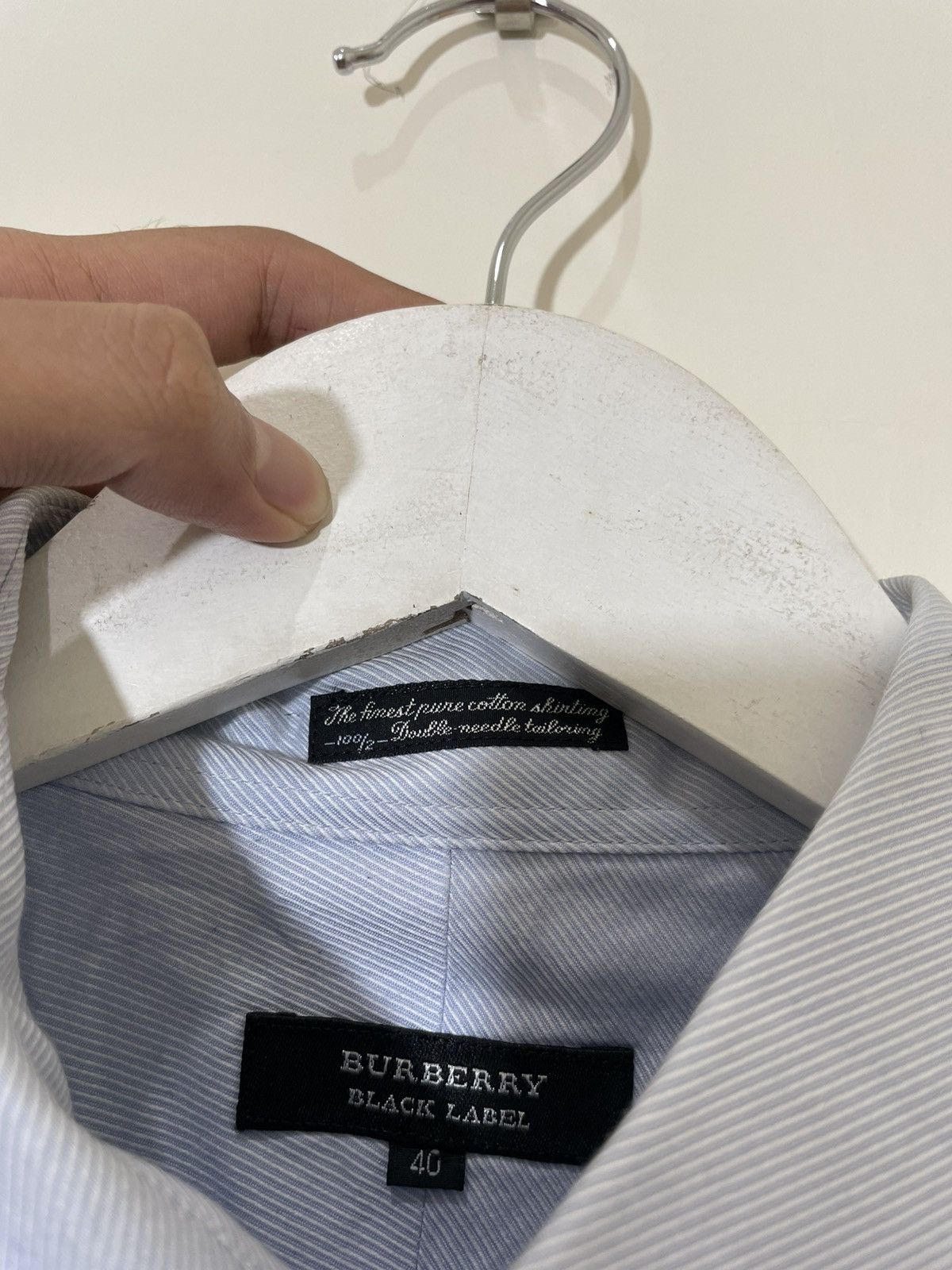Burberry 2000s Burberry Blue Shirt Streerwear Novacek Balen Y2K Size US L / EU 52-54 / 3 - 5 Thumbnail