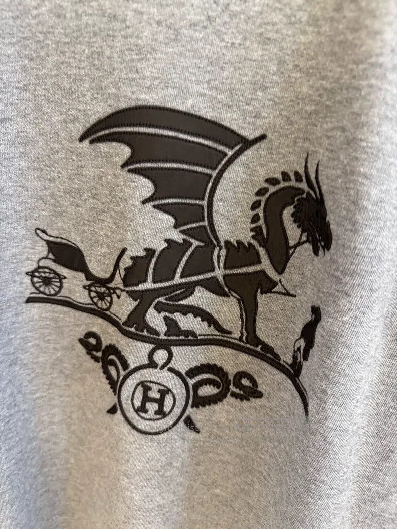 Hermes Hermes Leather Pegasus Hooded Sweatshirt Size US M / EU 48-50 / 2 - 2 Thumbnail