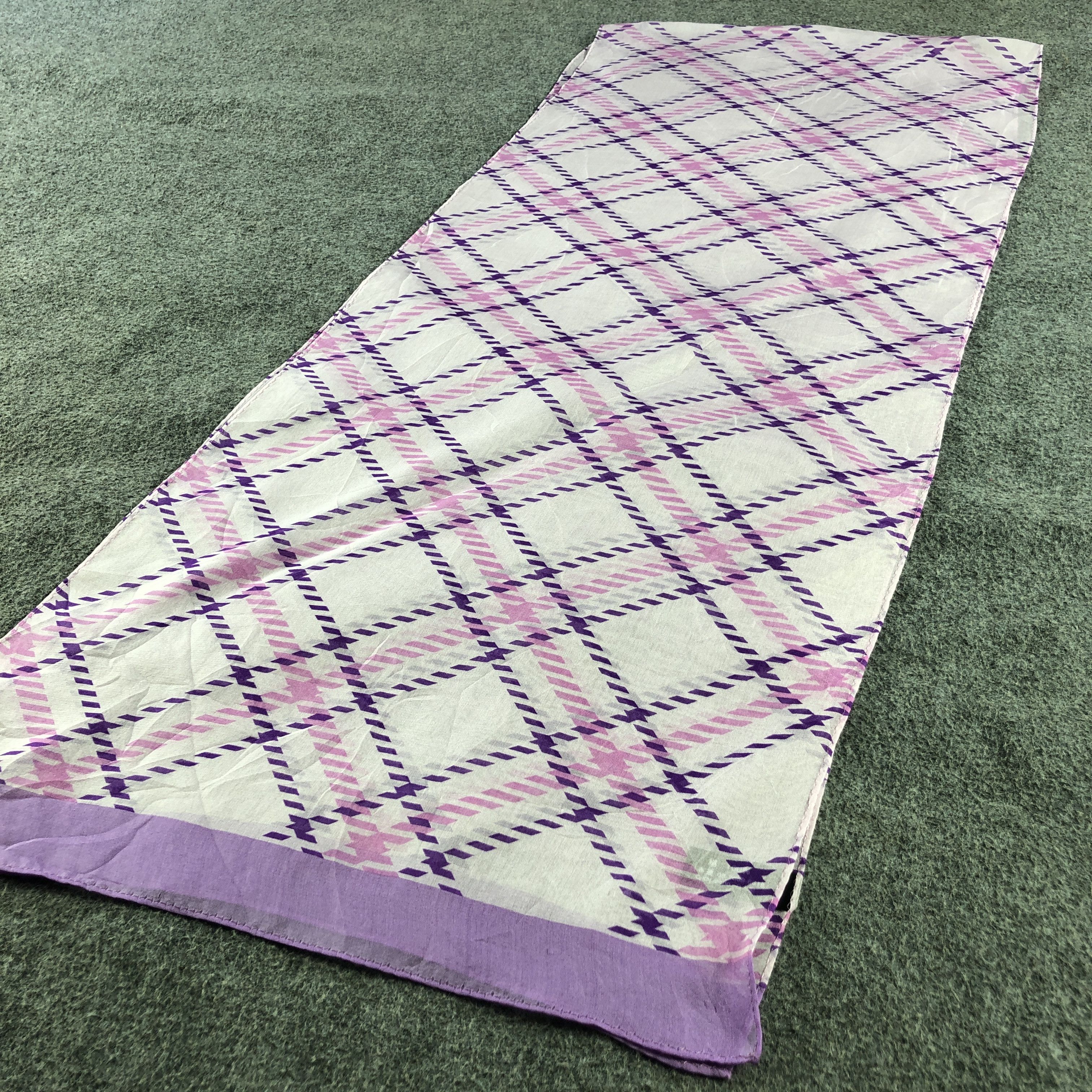 Vintage Vintage Argyle Silk Stole Silk Scarf M1400 Size ONE SIZE - 3 Thumbnail