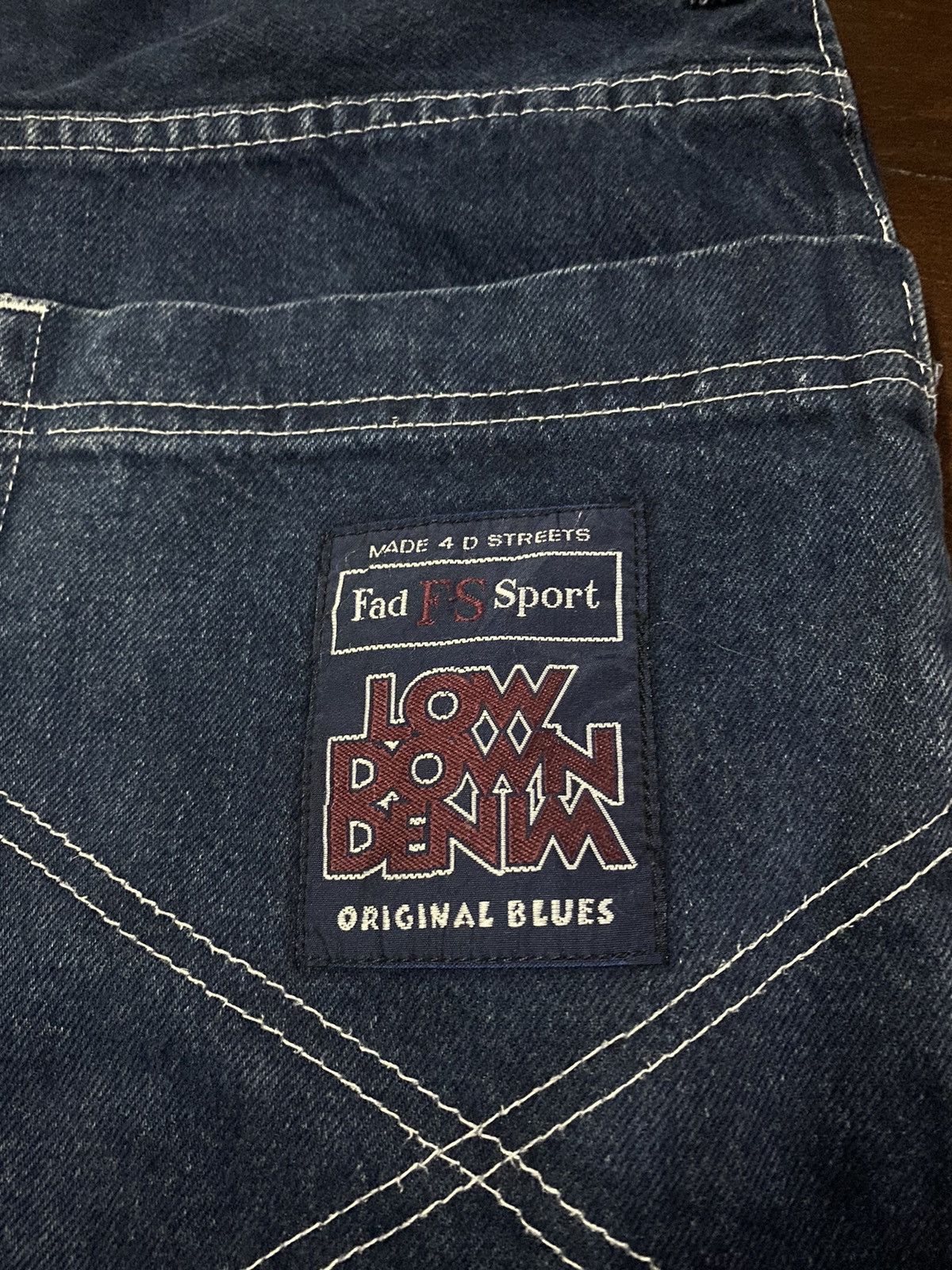 JNCO FIRE 🔥 FAD SPORT LOW DOWN DENIM OVER POCKET DISTRESSED Size US 33 - 12 Thumbnail