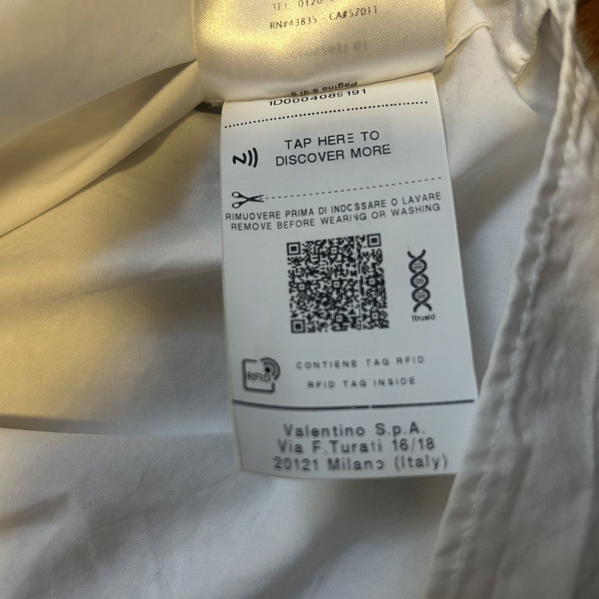 Valentino valentino white button shirt Size S / US 4 / IT 40 - 7 Thumbnail