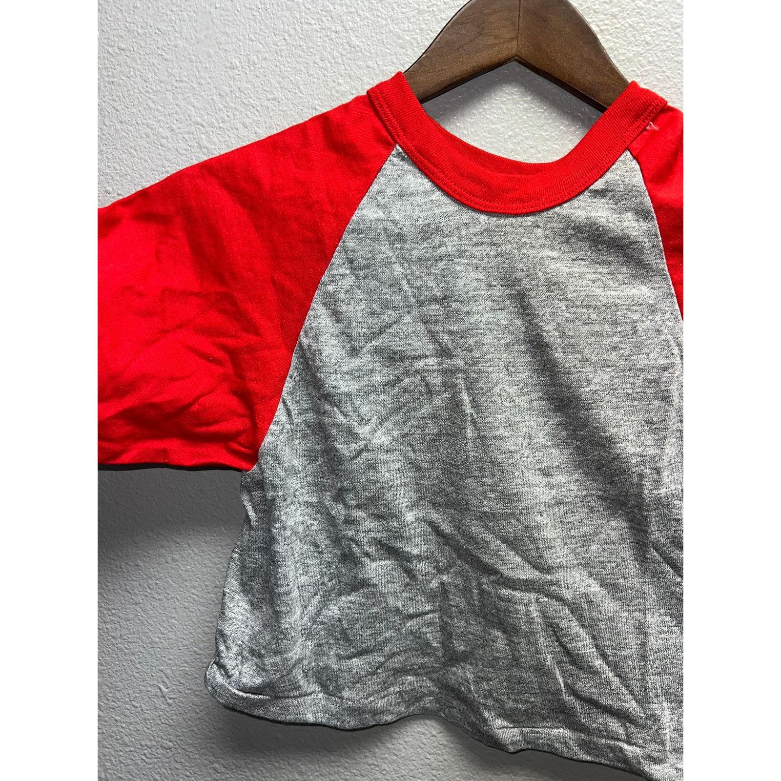 Other 80s Women's Vintage Sportswear Gray Red Crop Top Tee Women S Size S / US 4 / IT 40 - 4 Thumbnail