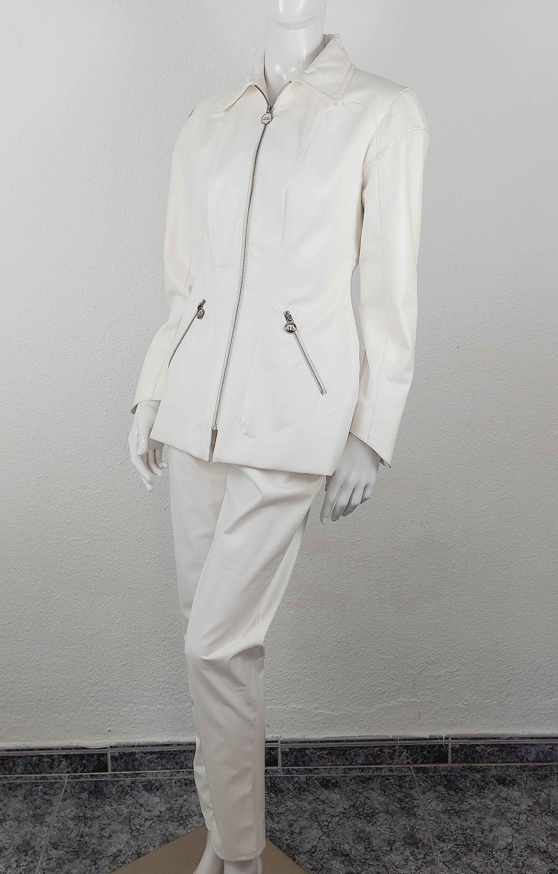 Thierry Mugler Thierry Mugler PVC Rubber White Plastic Couture Jacket Suit Size M / US 6-8 / IT 42-44 - 19 Thumbnail