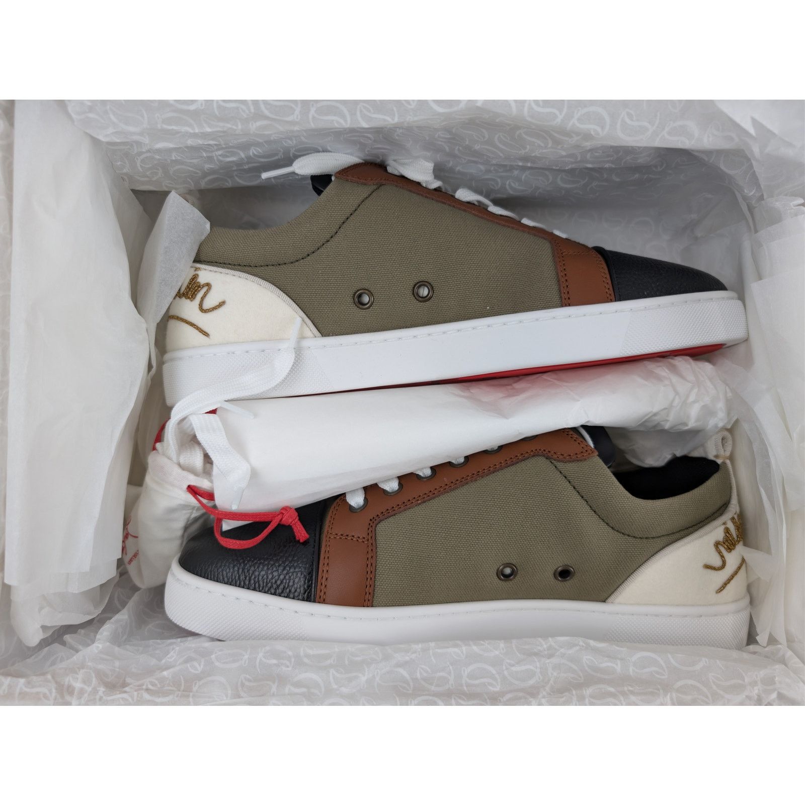Christian Louboutin o1rshd1 Fun Louis Junior Flat Sneakers in Multicolor Size US 10 / EU 43 - 23 Thumbnail