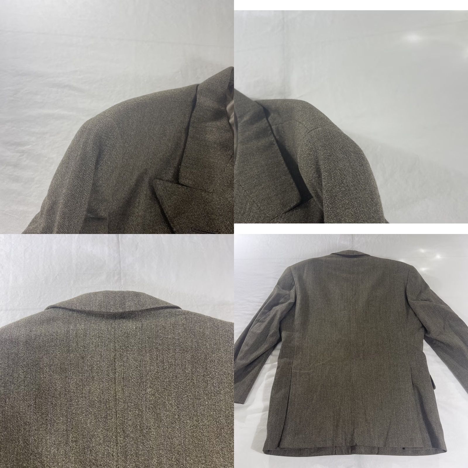 Neiman Marcus VINTAGE Neiman Marcus Blazer Jacket Men 40R Double-Breasted Pinstripe Gray 3-Button Sports Style 1990s Mens Size 40R - 10 Thumbnail