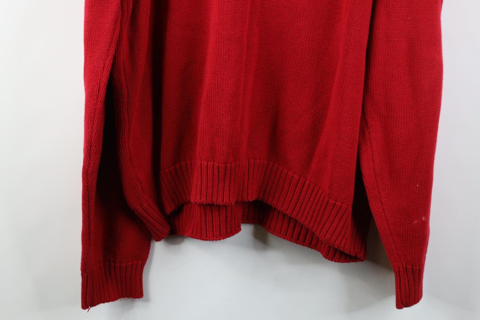 Lands' End Vintage 90s Lands End Knit Drifter Crewneck Sweater Red USA Size US L / EU 52-54 / 3 - 12 Thumbnail