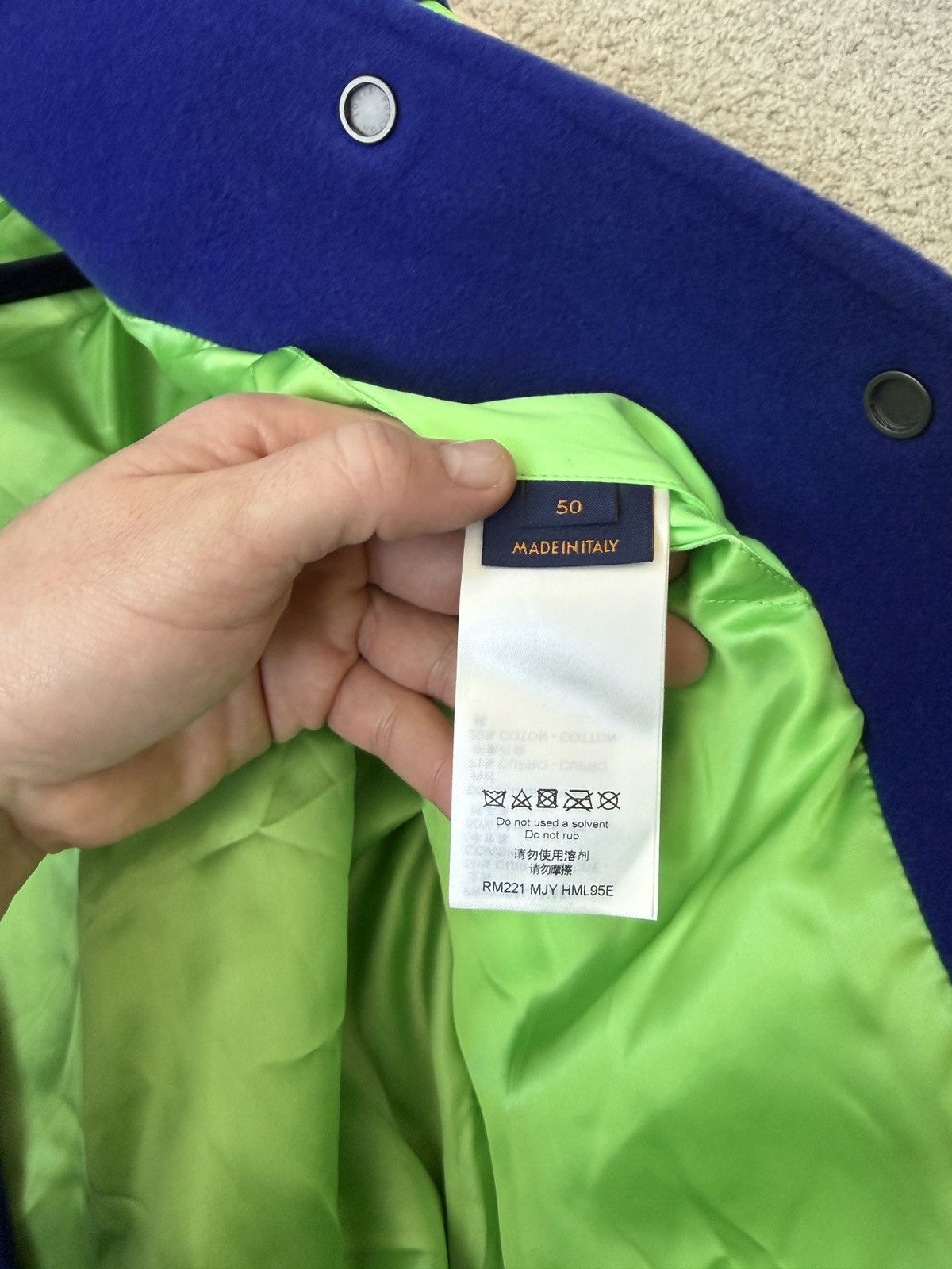 Louis Vuitton Louis Vuitton x Virgil Abloh Leather Gradient Varsity Jacket Size US L / EU 52-54 / 3 - 6 Thumbnail