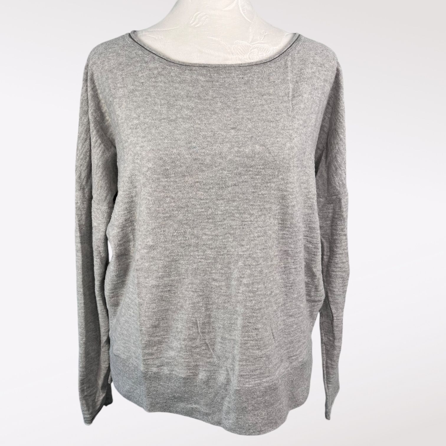Vince Vince Knit Long Sleeve Top Drop Shoulder Gray Small Size S / US 4 / IT 40 - 1 Thumbnail