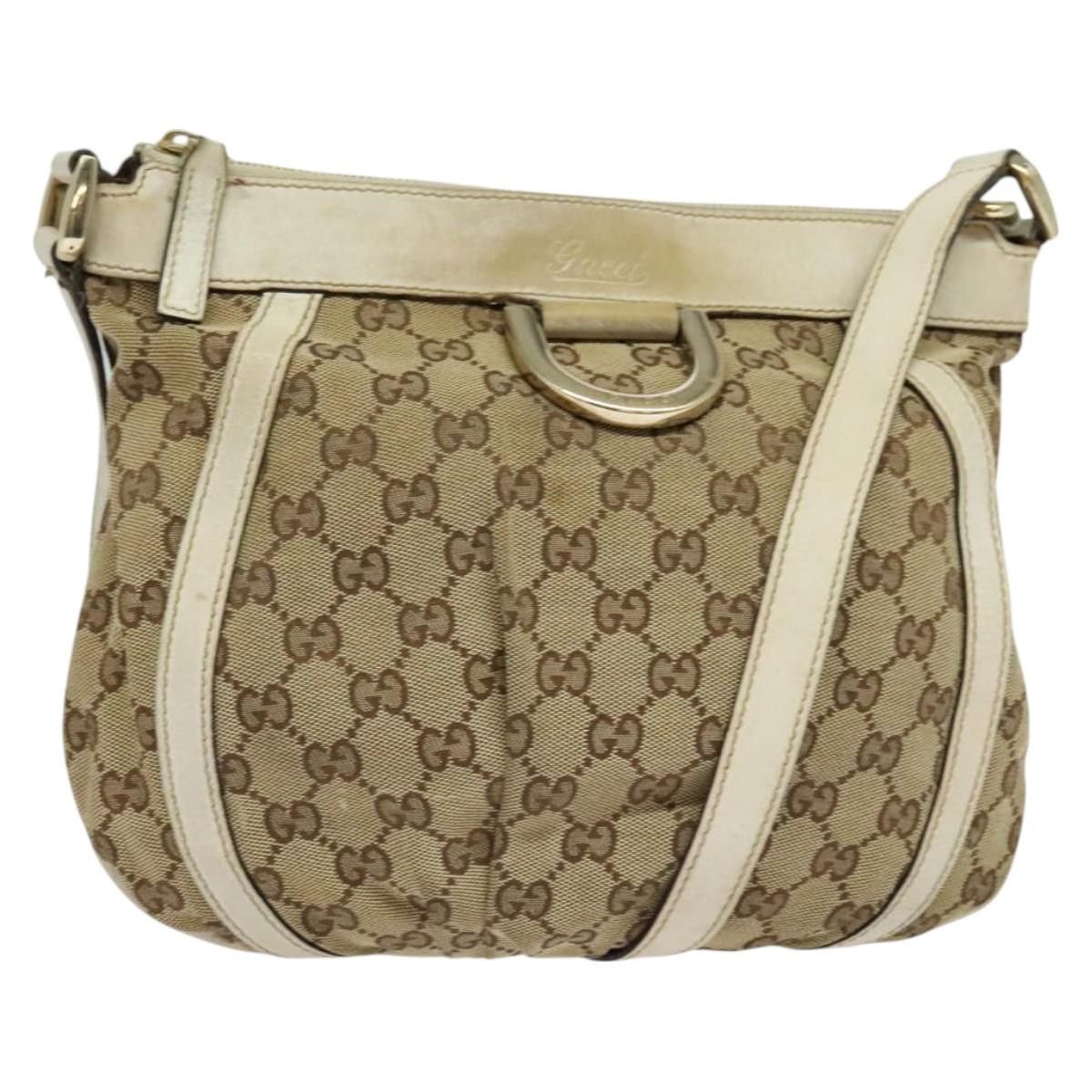 Gucci GUCCI GG Canvas Abbey Shoulder Bag Beige Gold Size ONE SIZE - 1 Thumbnail