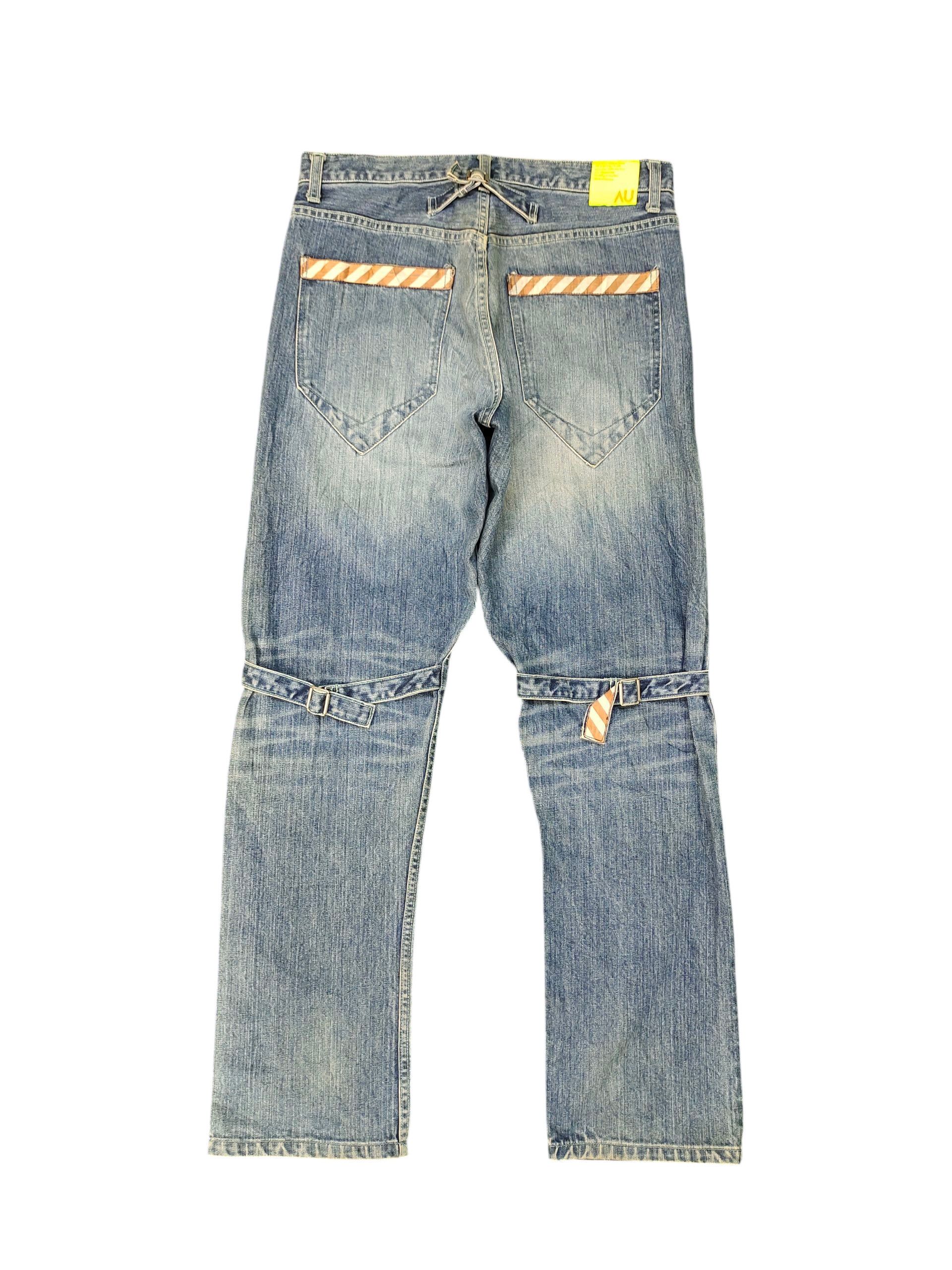 If Six Was Nine Japanese Brand Houndstooth Clawmark Faded Bootcut