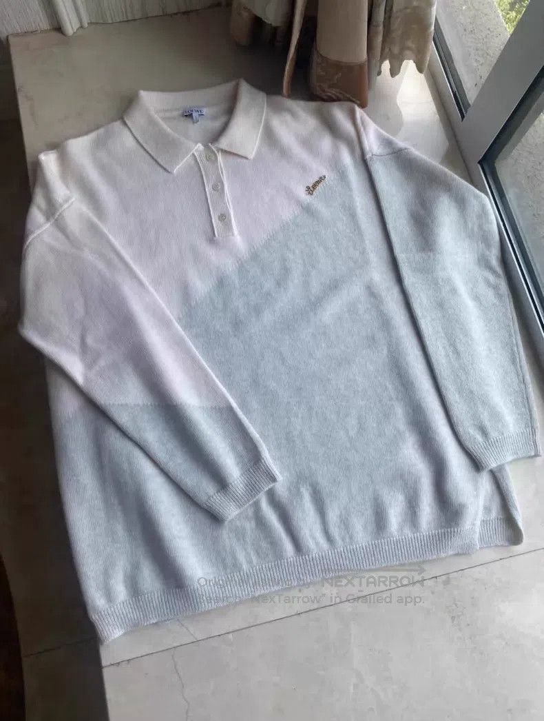 Loewe Loewe Polo neck sweater mixed color metallic logo knitwear Size M / US 6-8 / IT 42-44 - 1 Thumbnail