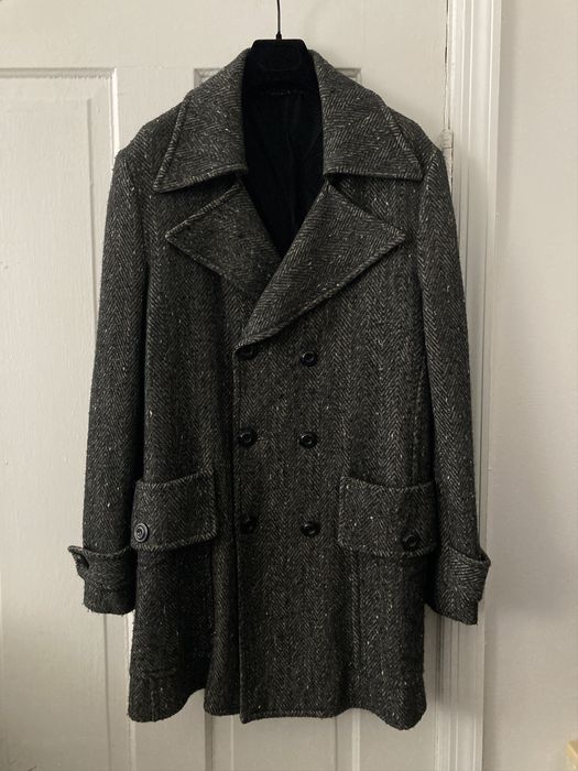 Matsuda Matsuda Monsieur Nicole Herringbone Wool Lightweight Coat | Grailed