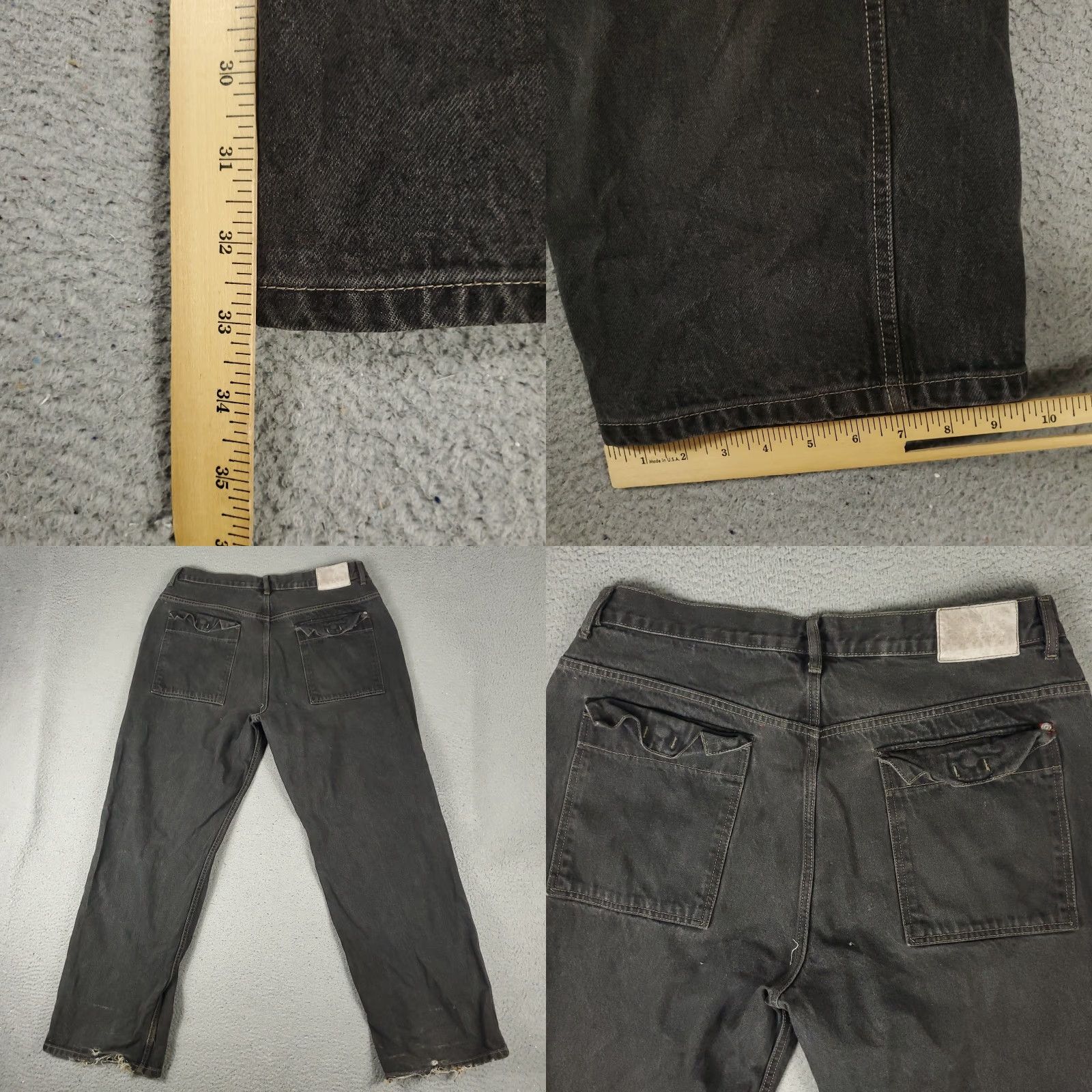 Ecko Unltd. VINTAGE Ecko Unltd Jeans Mens 38x33 Gray Wide Leg Baggy Skater Grunge Y2K Size US 38 / EU 54 - 8 Thumbnail