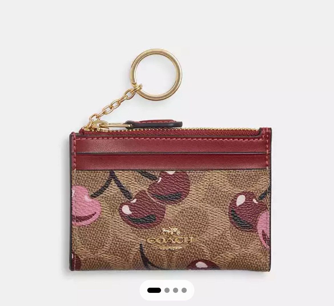 Coach Coach Id Case With Cherry Print Size ONE SIZE - 1 Thumbnail