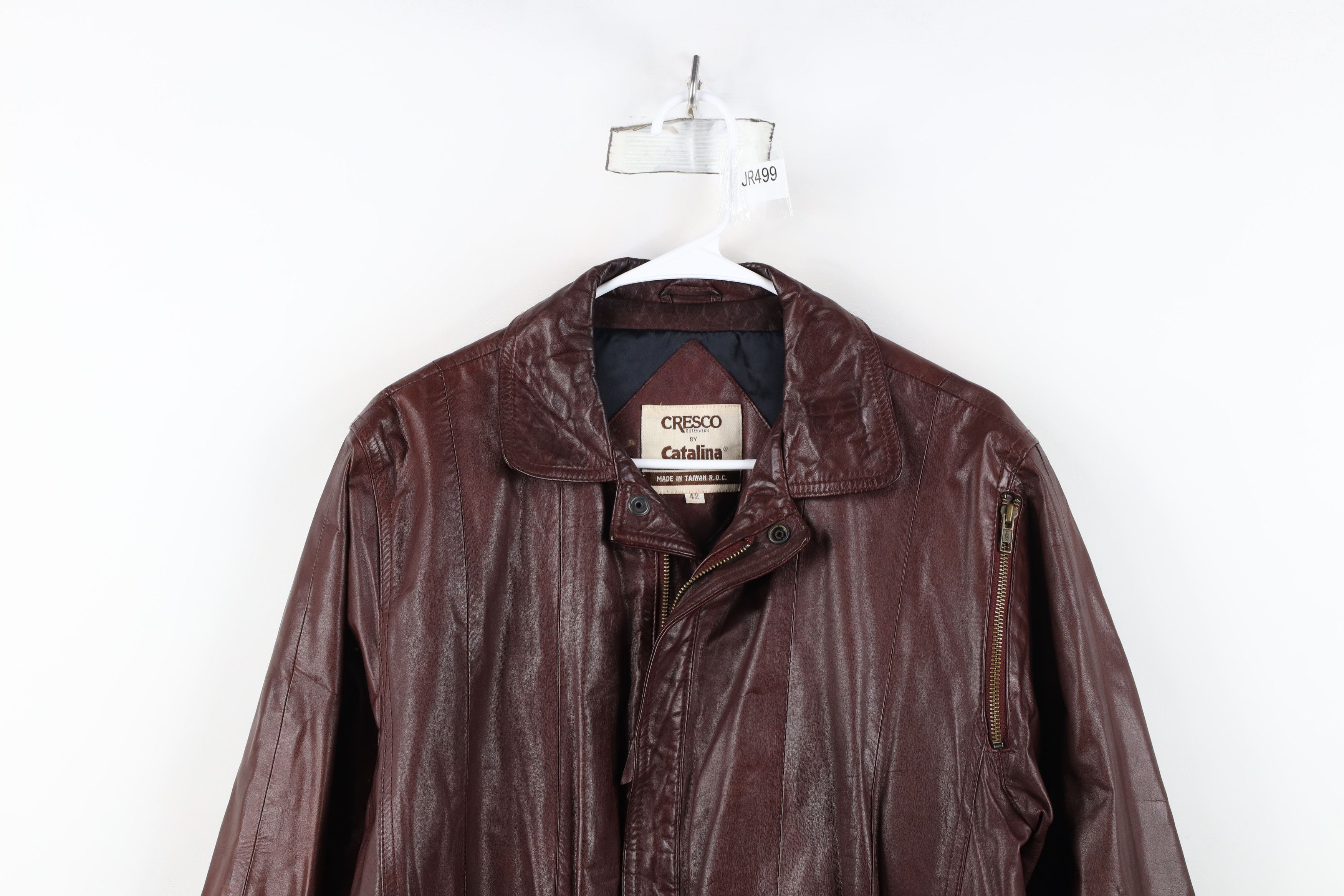 Vintage Vintage 70s Streetwear Catalina Bomber Jacket Oxblood Size US XL / EU 56 / 4 - 2 Thumbnail