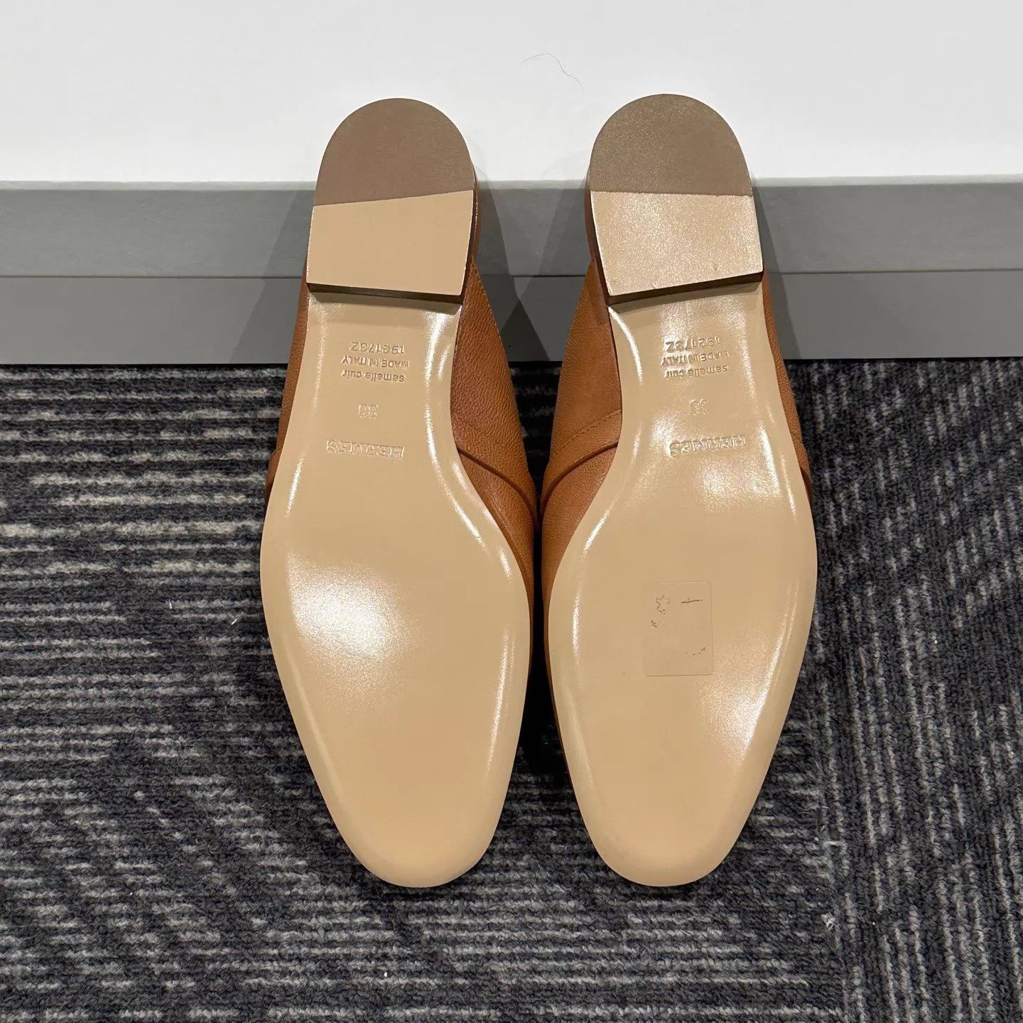 Hermes Hermes Kelly Brown Silver Mule 38 NWT Size US 7.5 / IT 37.5 - 6 Thumbnail