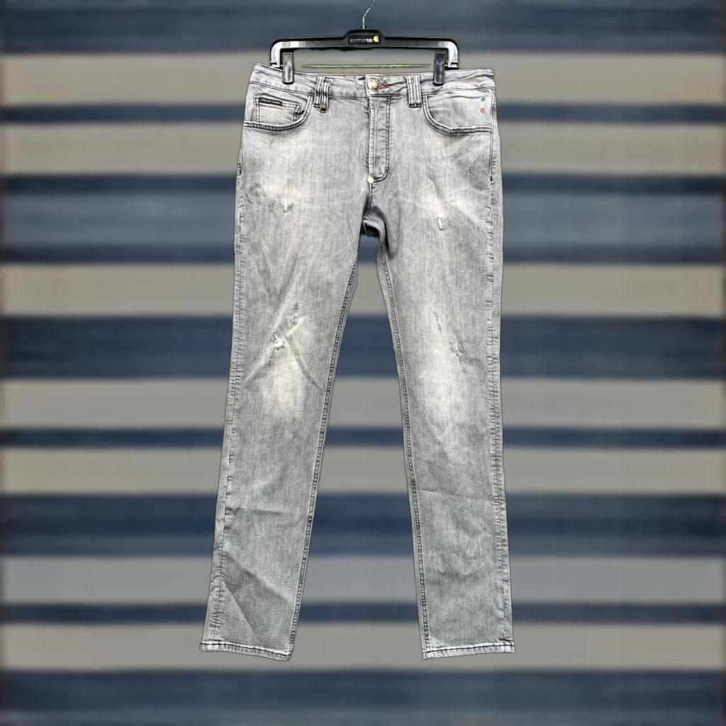 Philipp Plein Philipp Plein Distressed Jeans Baggy Black 36 Mens Straight Cut Illegal Stone Size US 36 / EU 52 - 1 Thumbnail