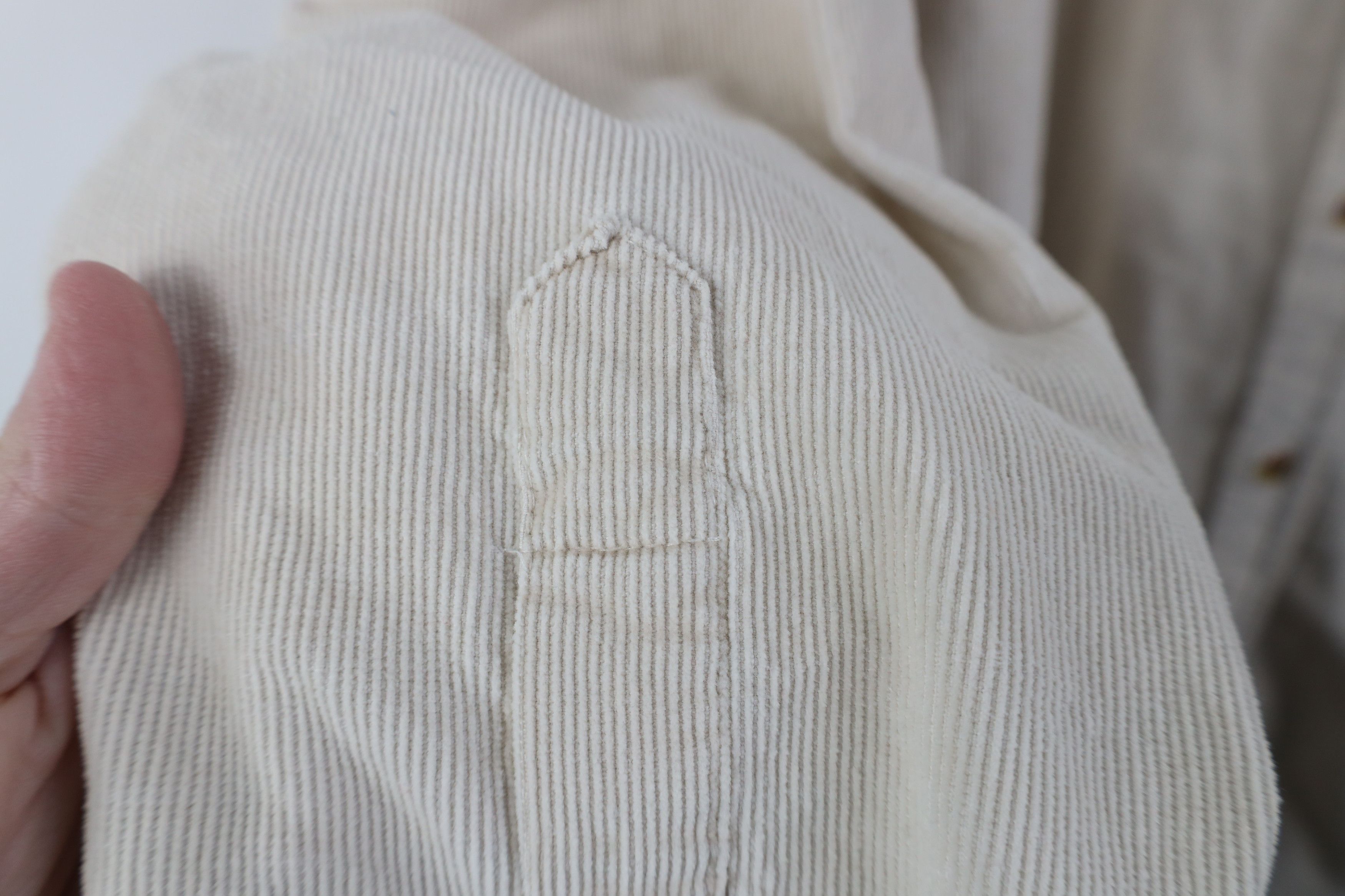 Vintage Vintage 90s Streetwear Corduroy Button Down Shirt Beige Size US L / EU 52-54 / 3 - 8 Thumbnail