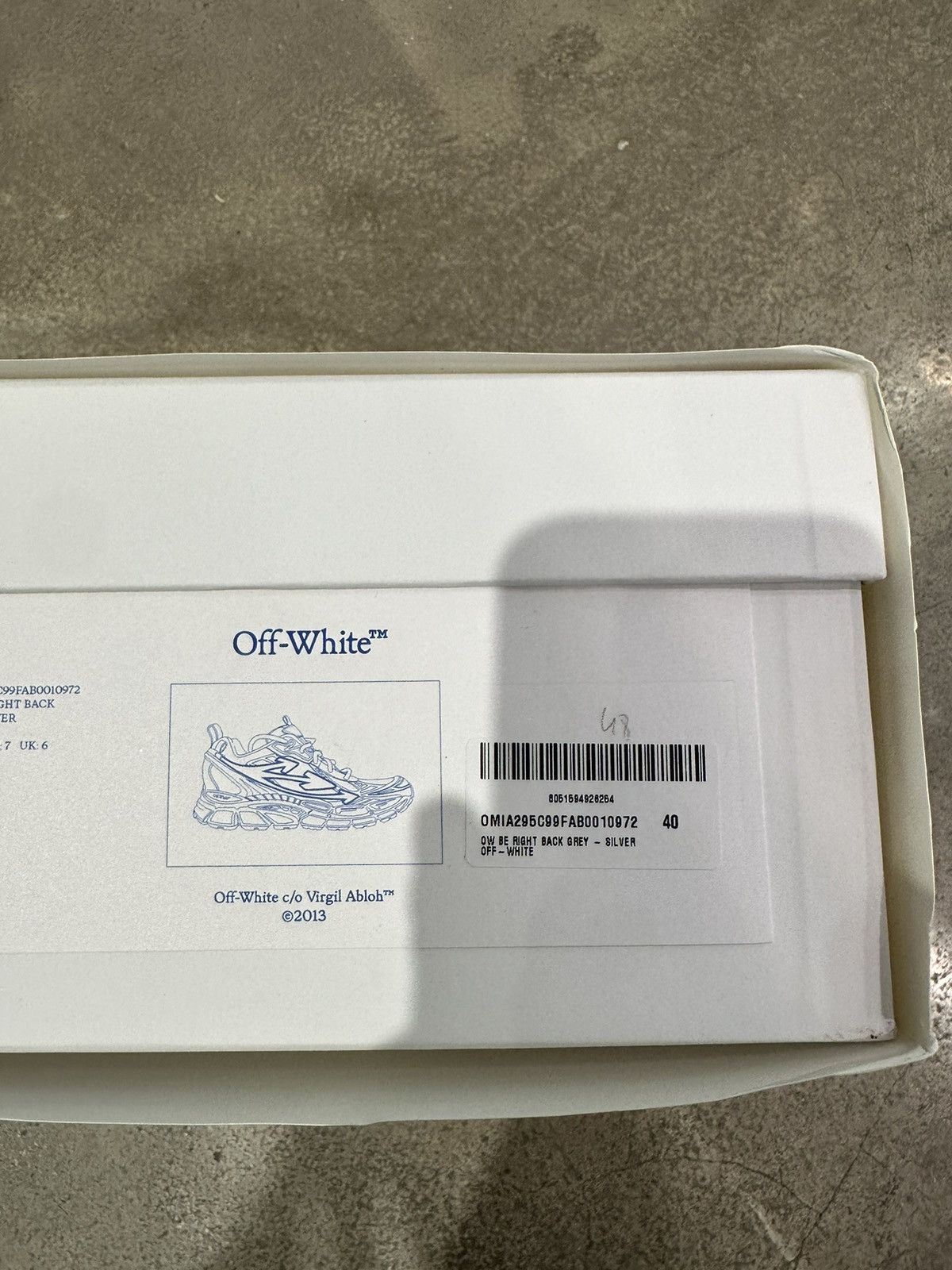Off-White OFF-WHITE - Be Right Back Sneakers Grey Size US 7 / EU 40 - 10 Thumbnail
