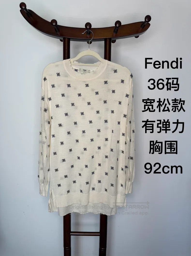 Fendi Fendi Sweater, Silk and Wool Fabric with Heavily Embroider Size XXS / US 00 / IT 34 - 3 Thumbnail