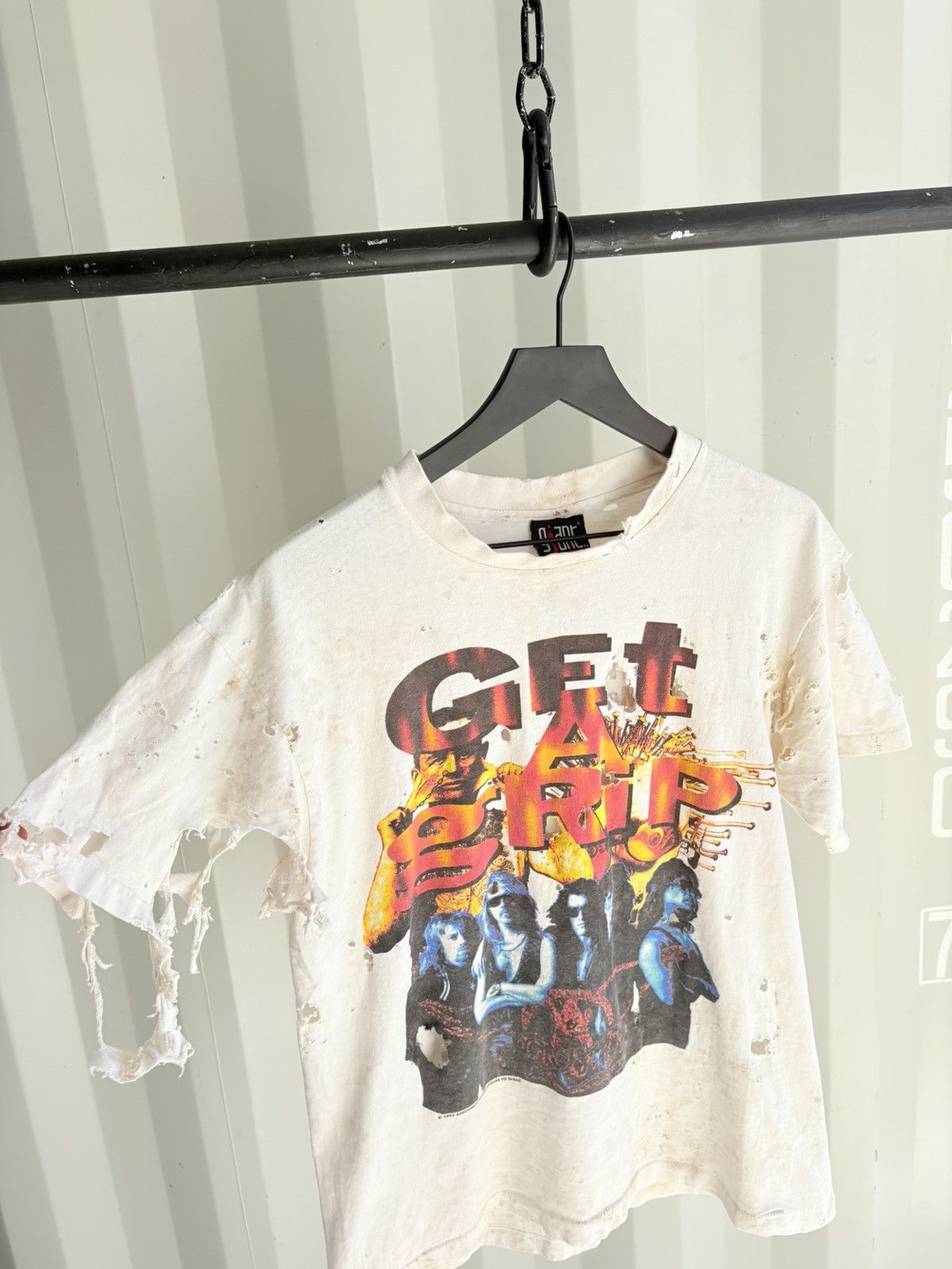 Band Tees Thrashed Aerosmith Faded Distressed ERD Grunge Band WCC Size US L / EU 52-54 / 3 - 2 Thumbnail