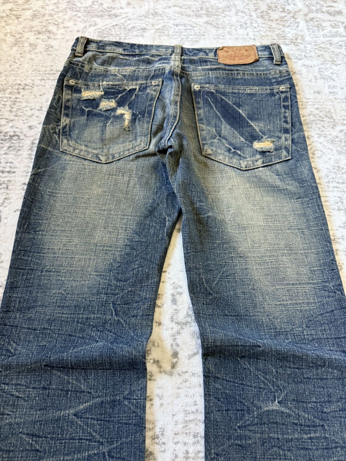 Japanese Brand R 45rpm Mud Wash Honeycomb Distressed Flared Jeans Size US 28 / EU 44 - 14 Thumbnail